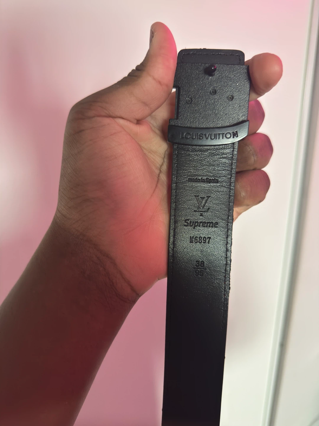 Louis Vuitton x Supreme Red Belt - photo 3