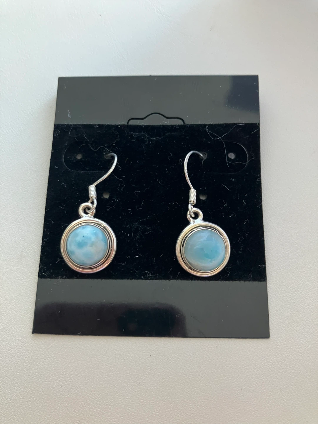 Sterling Silver Larimar Earrings - photo 2