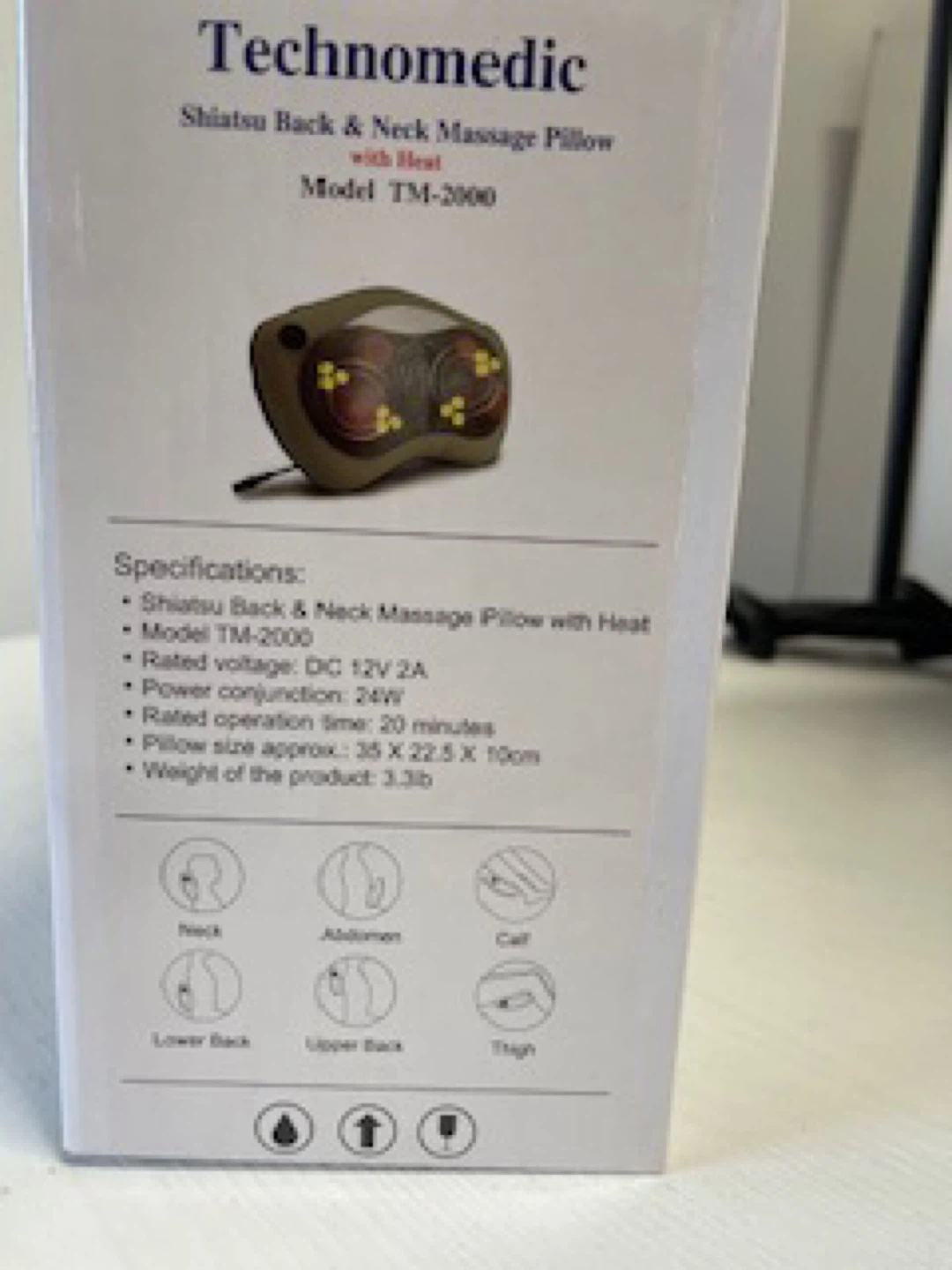Technomedic Shiatsu Back & Neck Massage Pillow with Heat TM-2000 - photo 2
