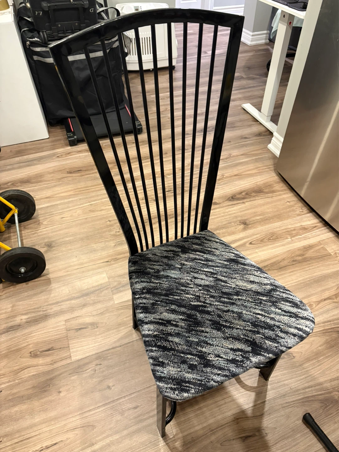 Set of 2 Black Fan-Back Dining Chairs - photo 2