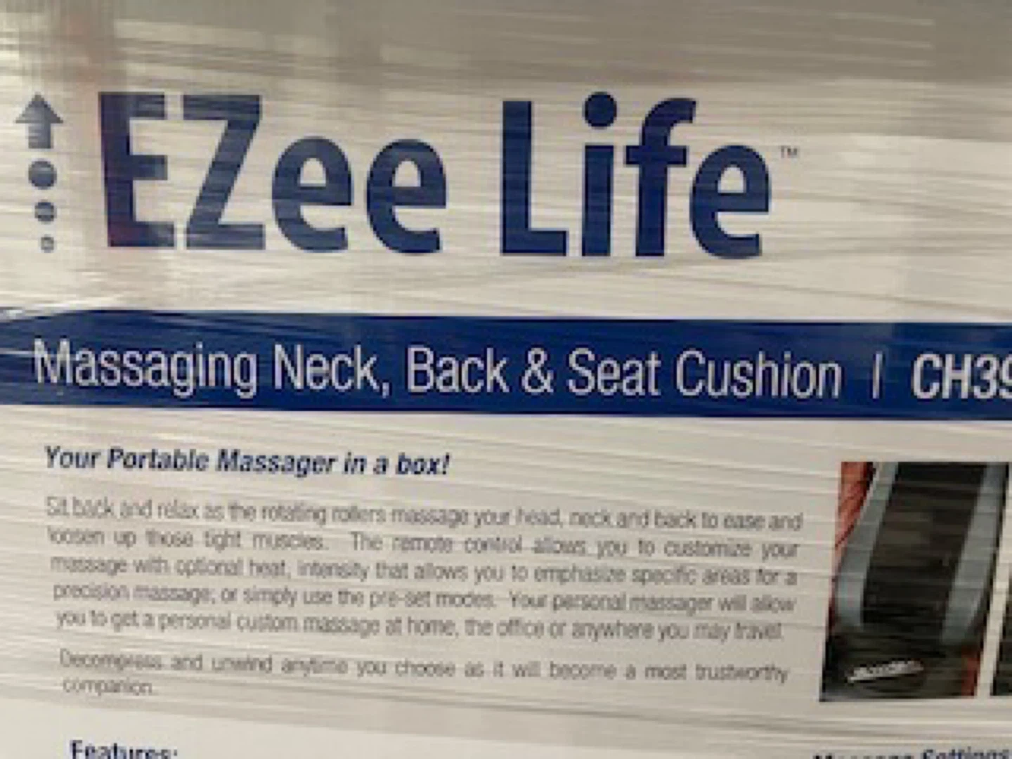 EZee Life Massaging Neck, Back & Seat Cushion CH3990 - photo 4