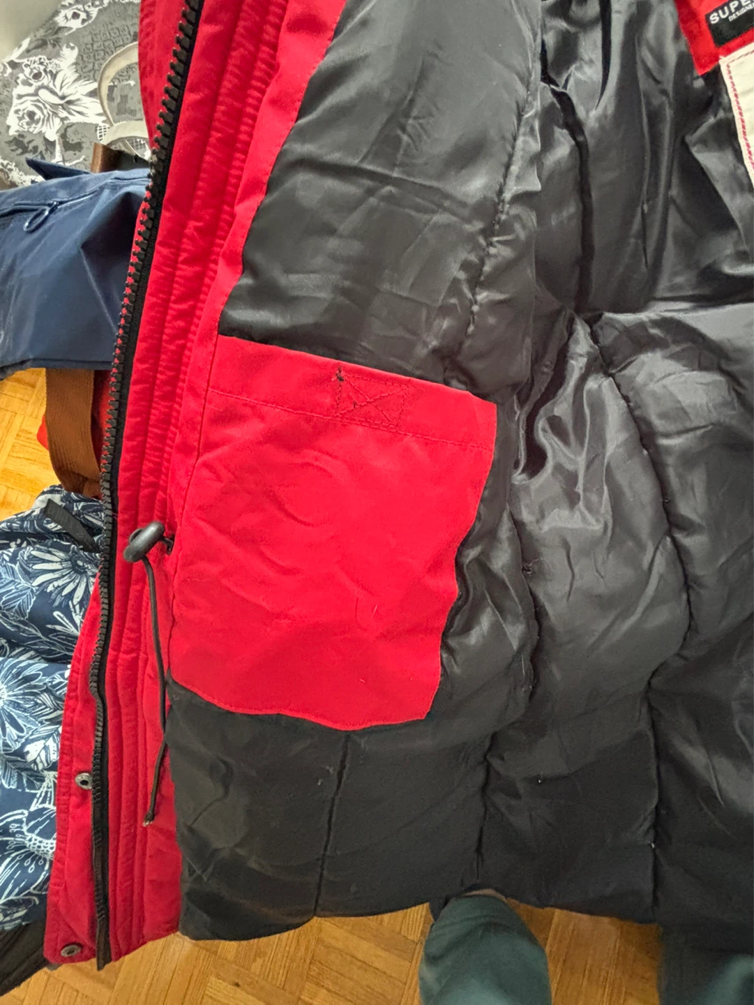 Canada Goose Red Puffer Winter Jacket with Fur Hood - photo 2