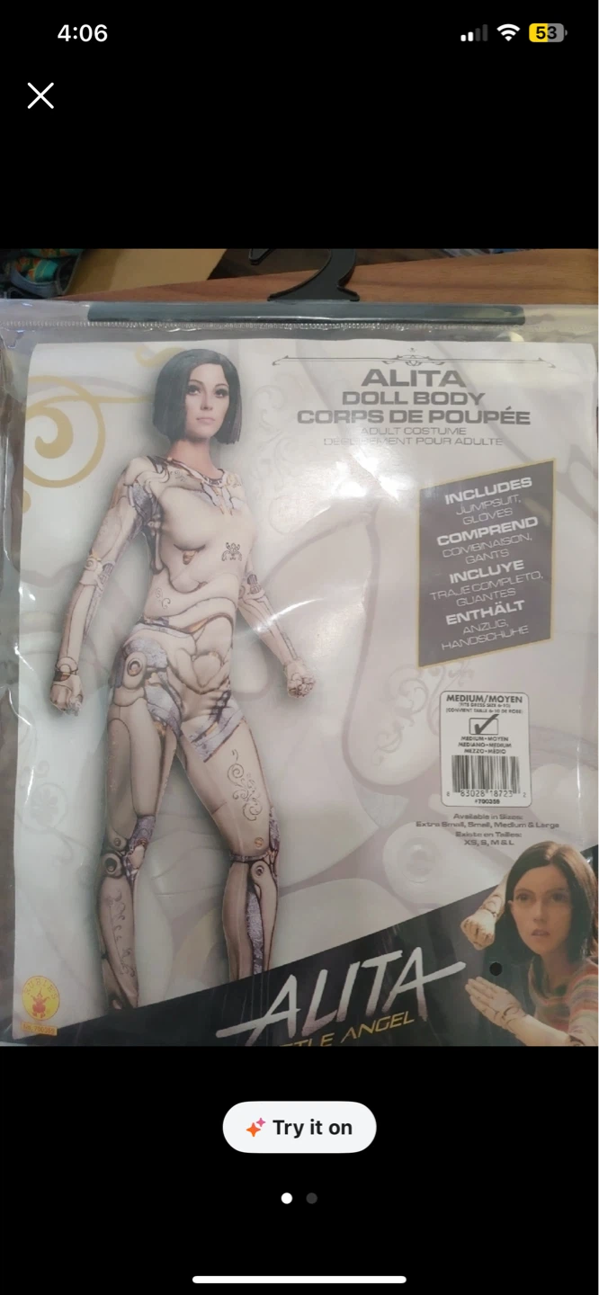 Rubie's Alita Doll Body Adult Costume Medium