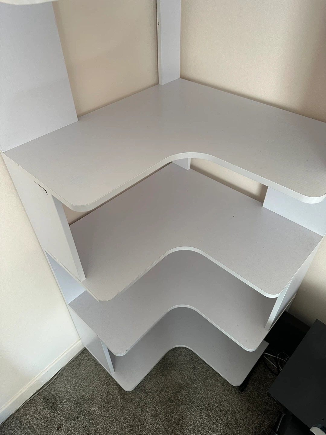 White Corner Shelf Unit - photo 3