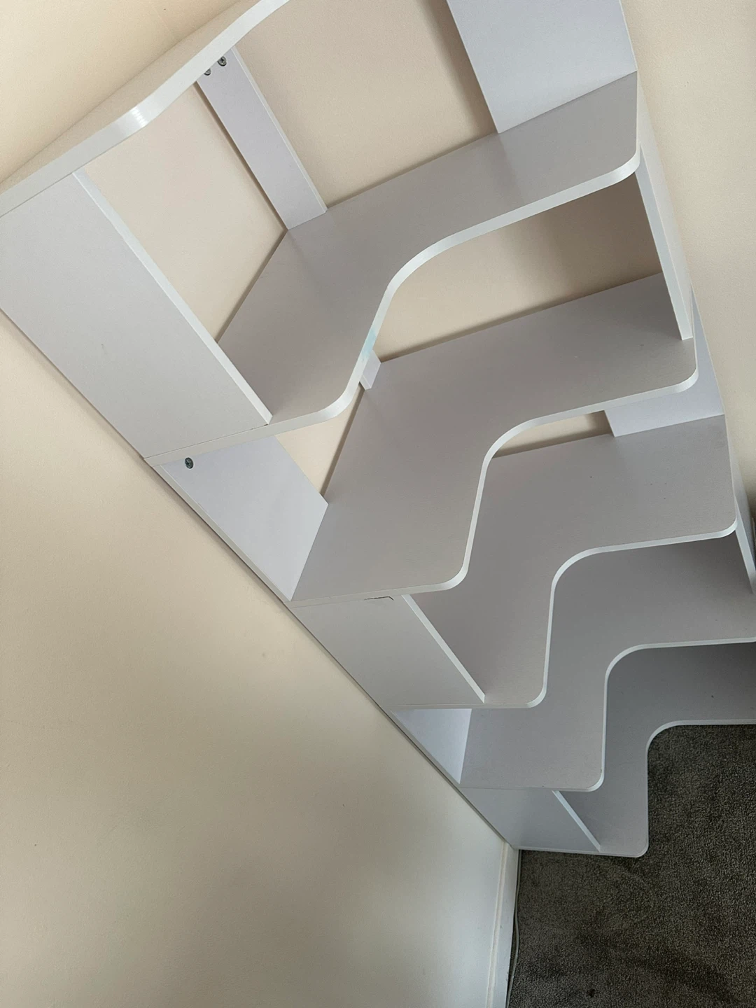 White Corner Shelf Unit - photo 2