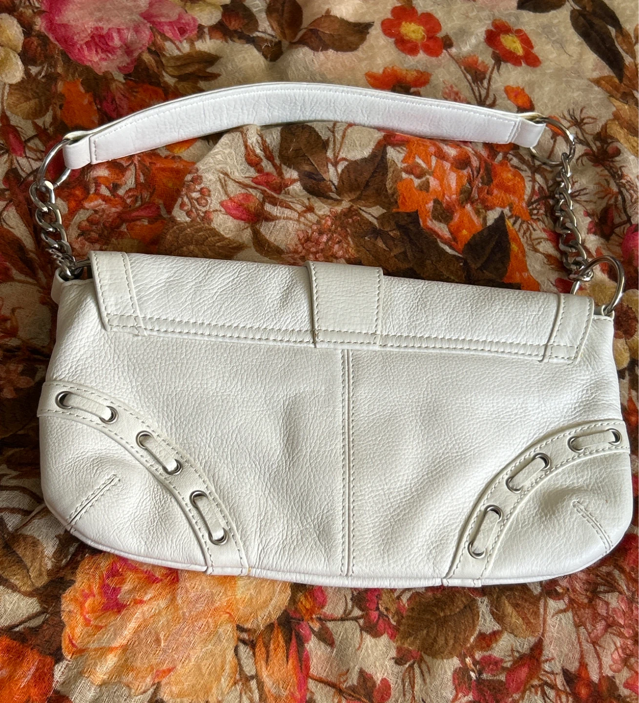 Soprano - White Leather Shoulder/Hand Bag - photo 2