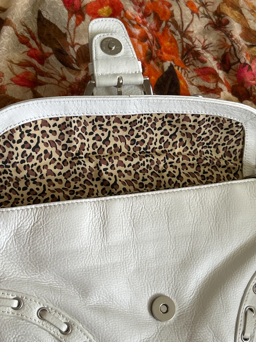 Soprano - White Leather Shoulder/Hand Bag - photo 5