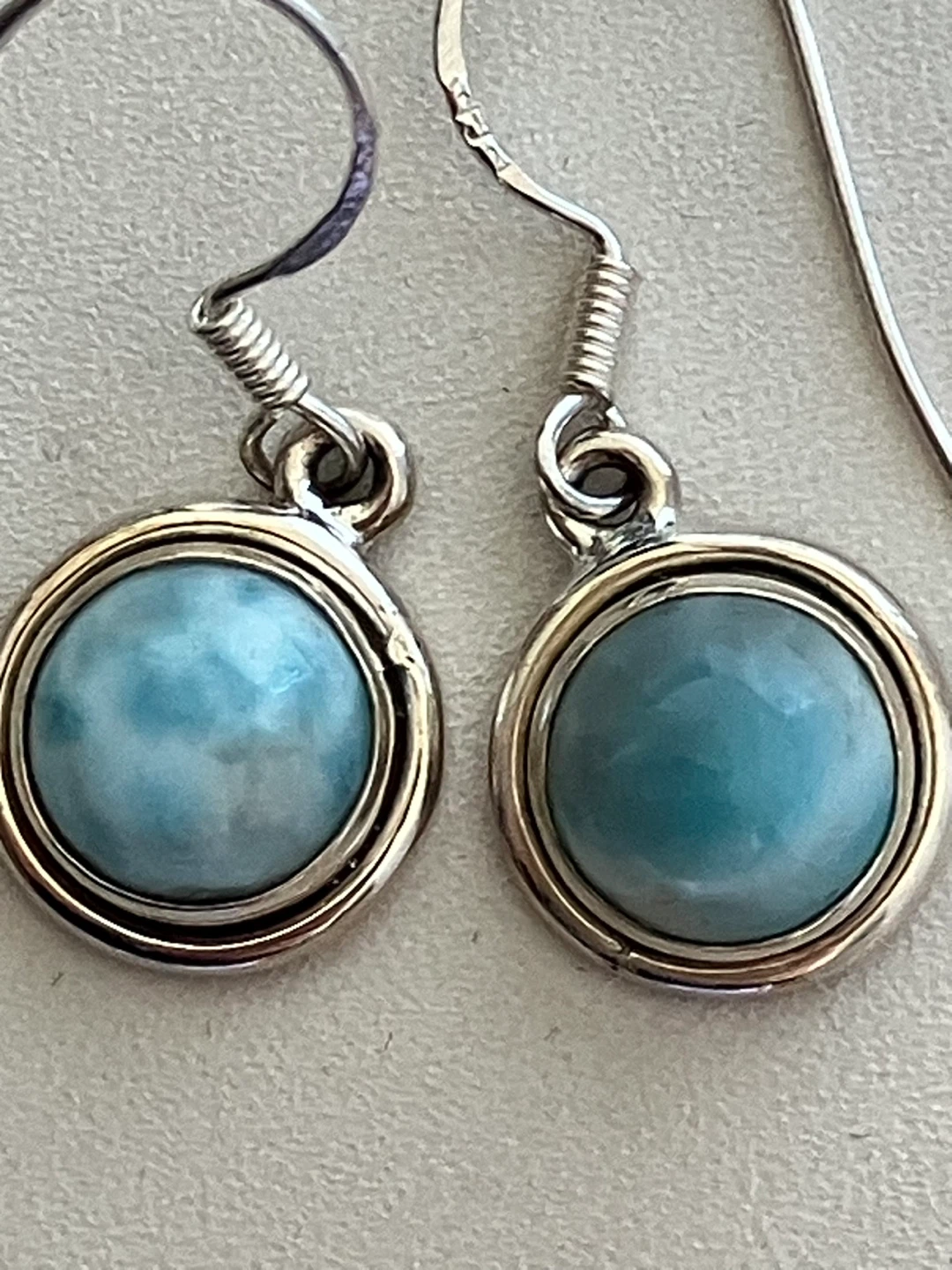 Sterling Silver Larimar Earrings