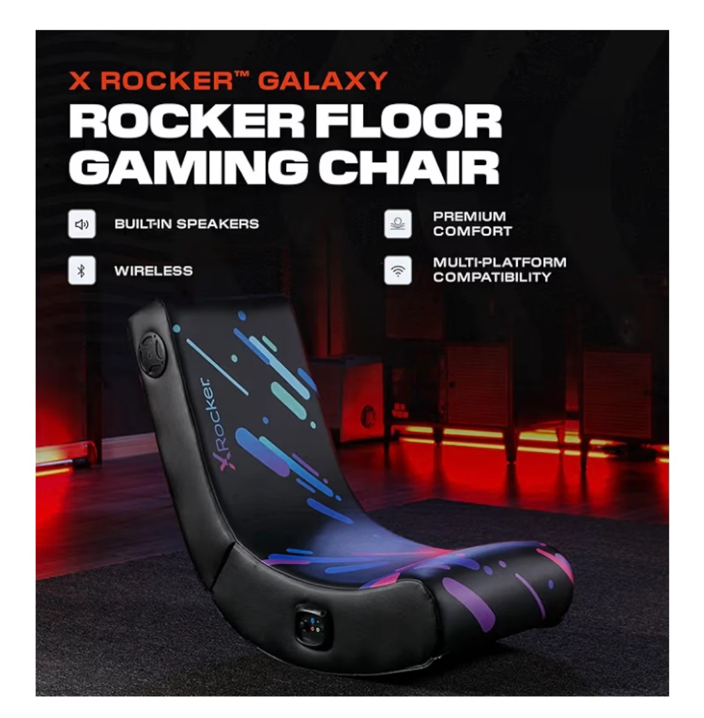 X Rocker Galaxy Rocker Floor Gaming Chair with Built-in Speakers - photo 3