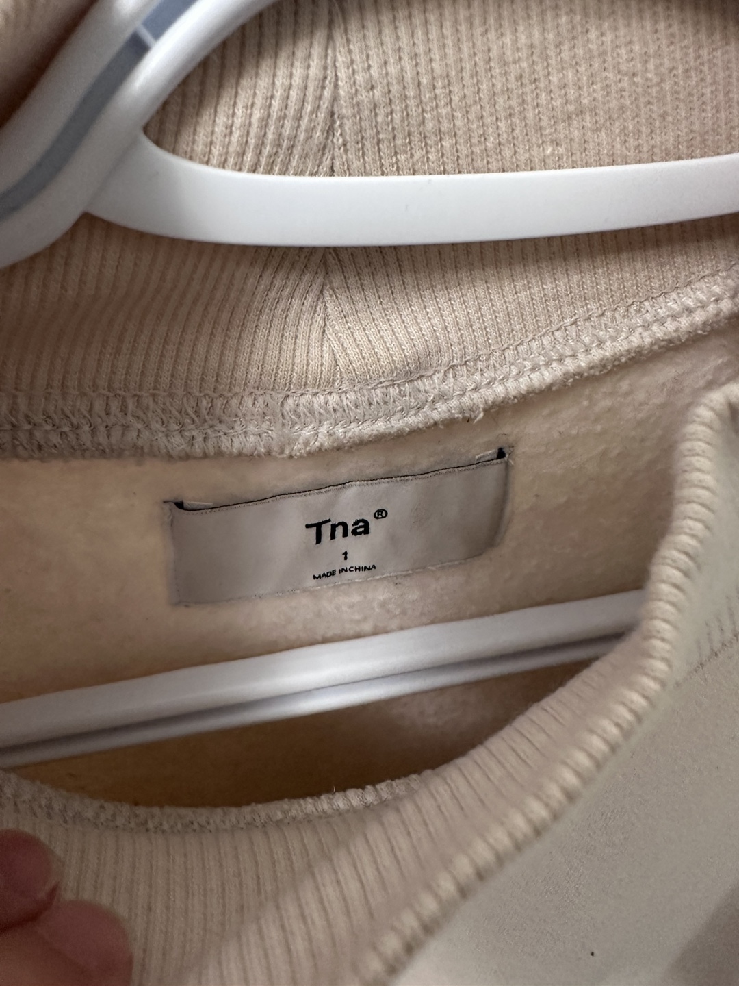 Tna Mock Neck Sweatshirt - Beige - photo 2