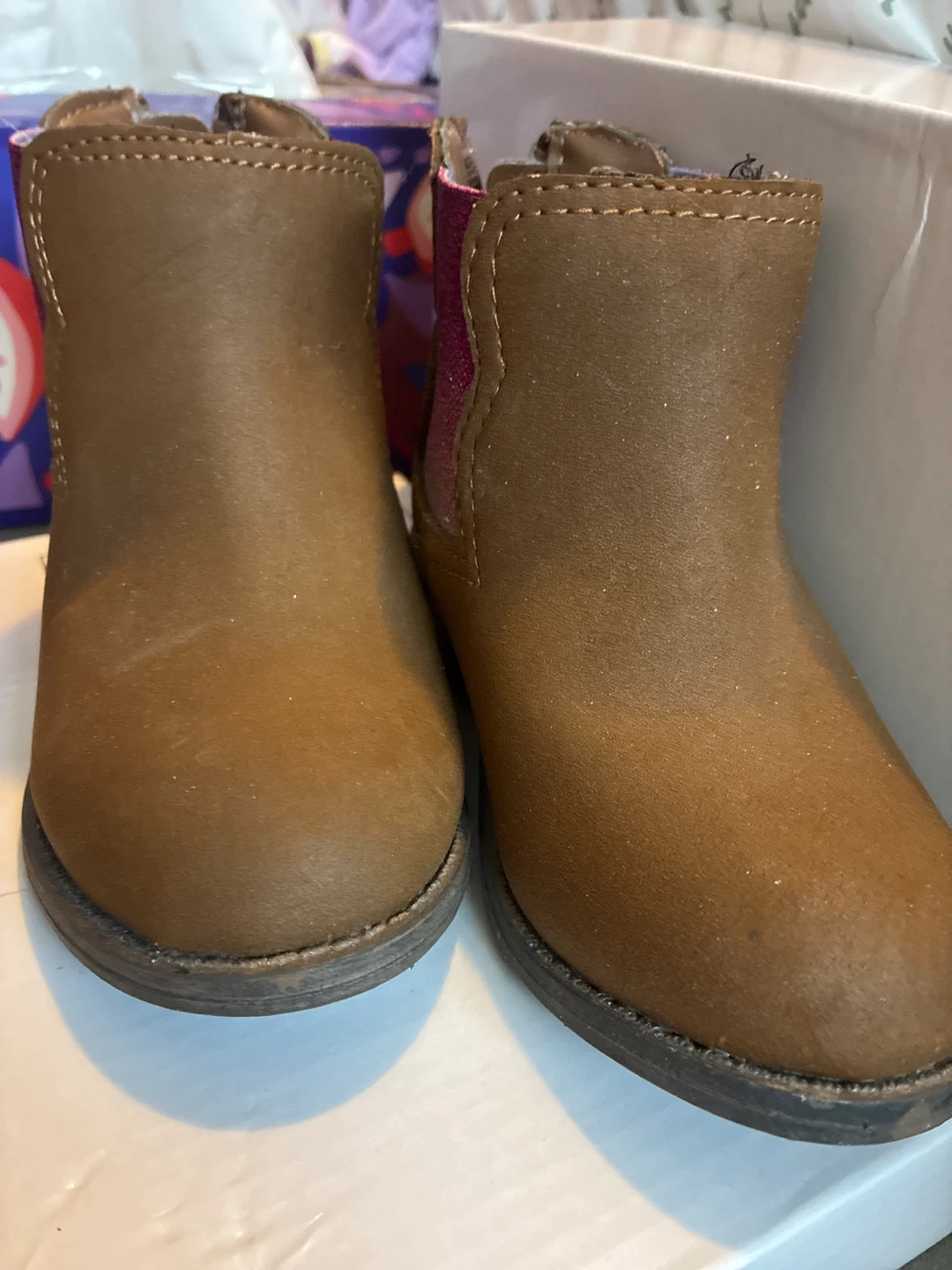 Toddler Girls Brown Boots Size 8 - photo 2