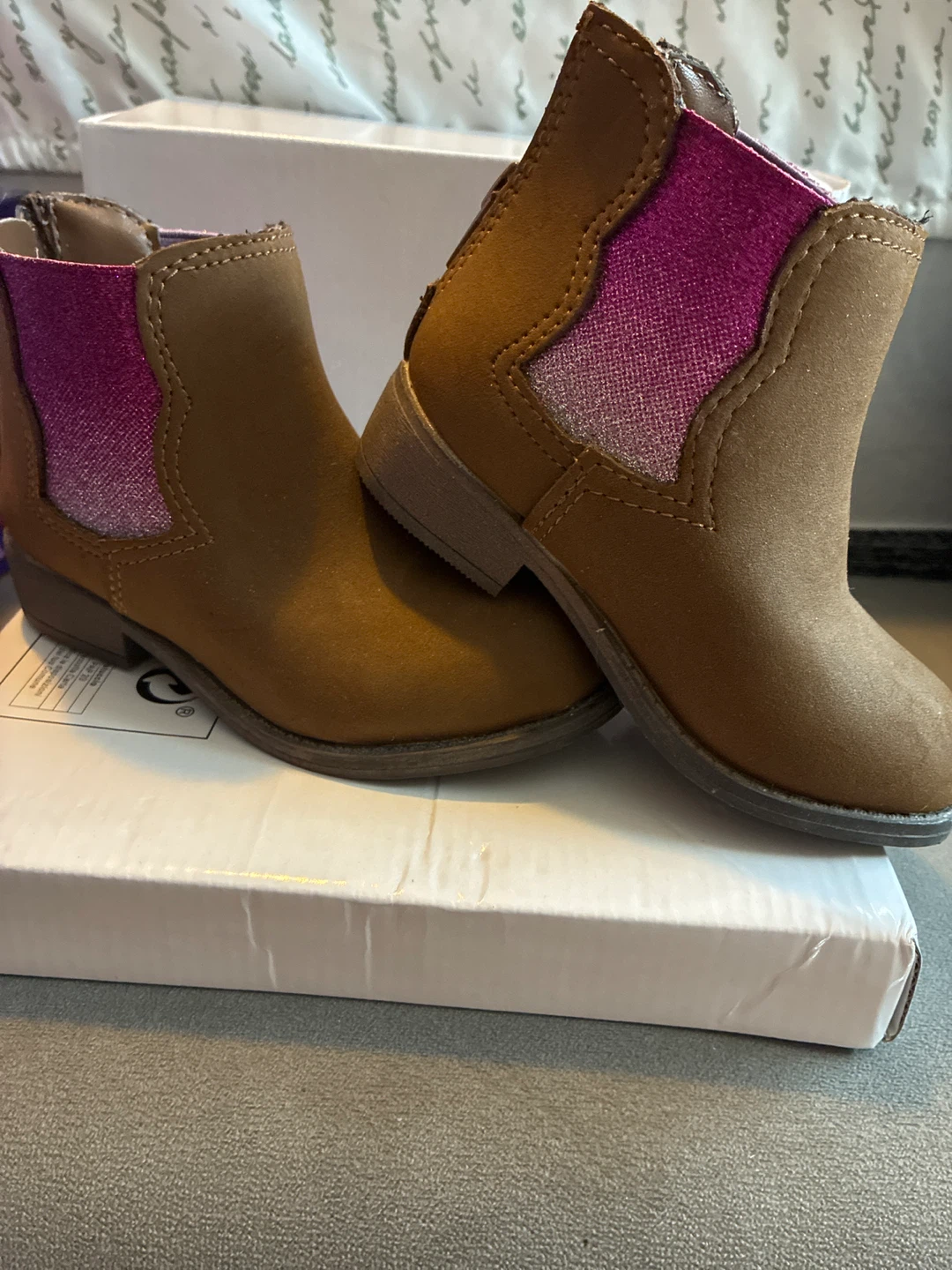 Toddler Girls Brown Boots Size 8