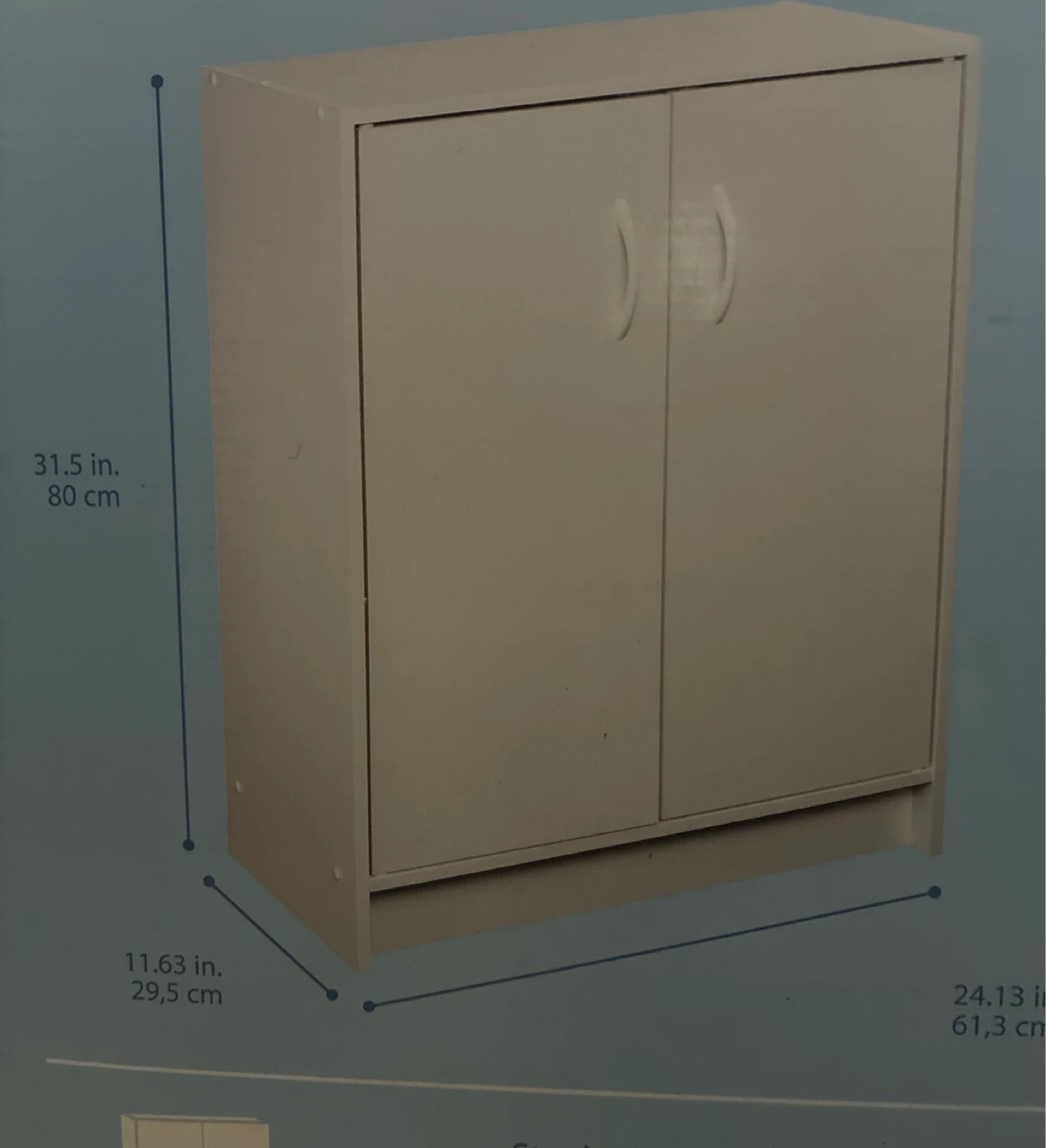 New in box ClosetMaid 2-Door Stackable Organizer White - photo 3