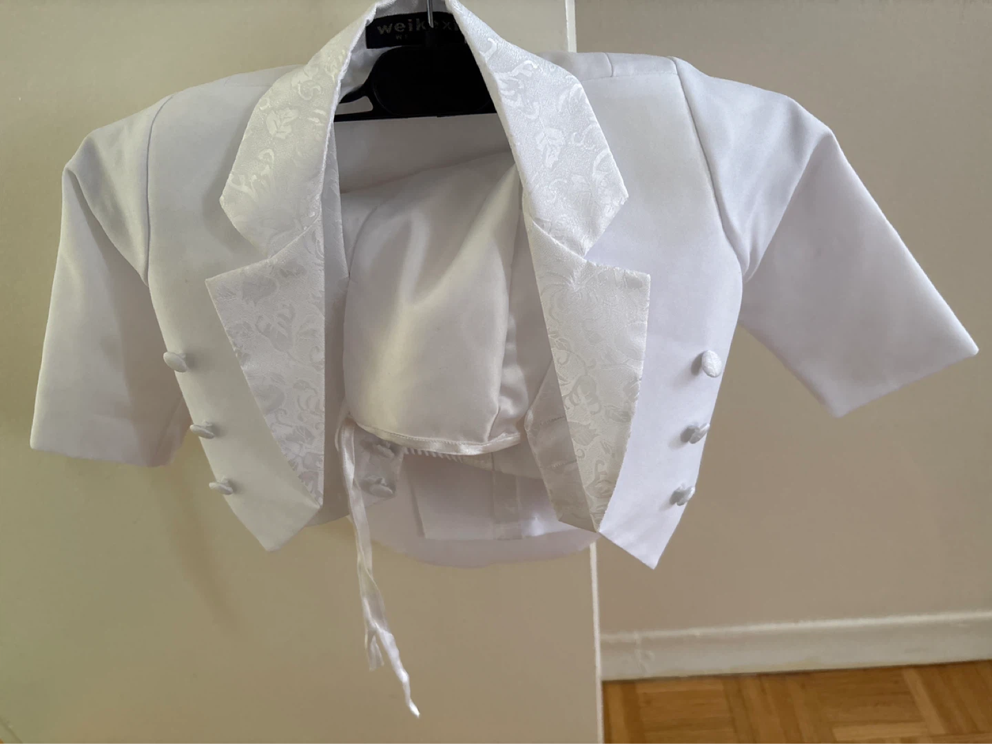 White Christening Suit with Vest