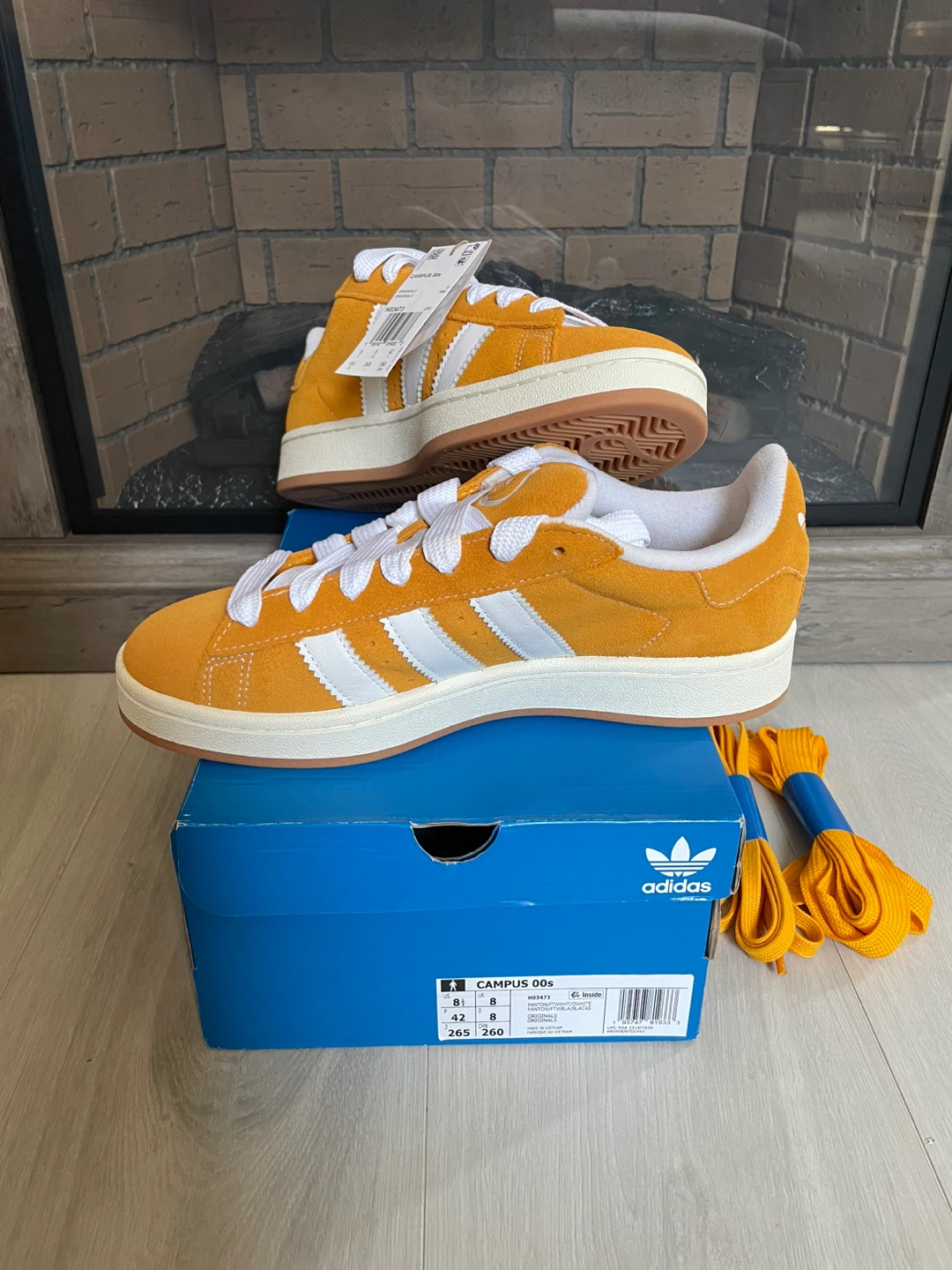 New Adidas Campus 00s Orange/White Size 8 Men With Extra Laces 🔥 - photo 3