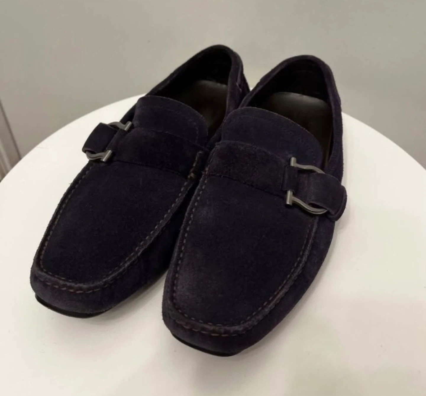 Salvatore Ferragamo Suede Loafers - Navy - photo 2