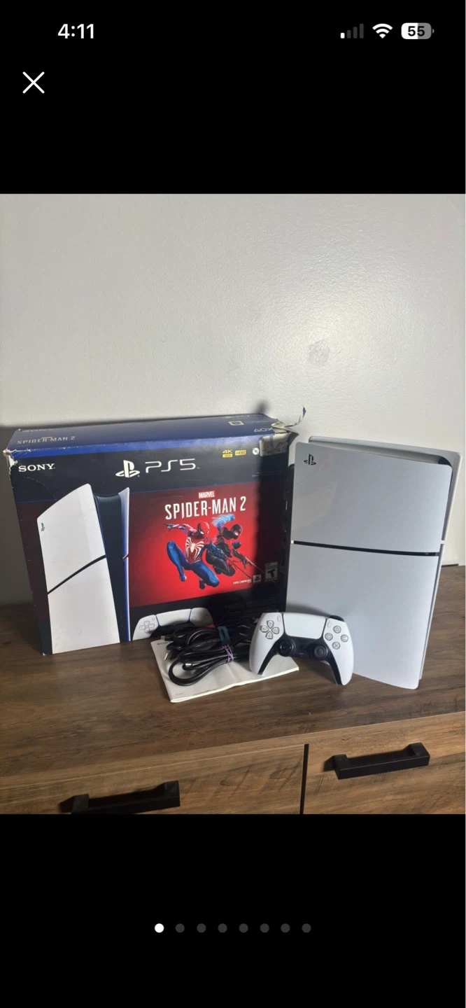 PlayStation 5 Console with Spider-Man 2 Game
