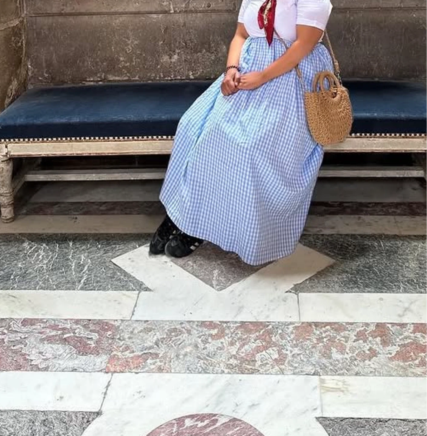 Blue Gingham Maxi Skirt - photo 3