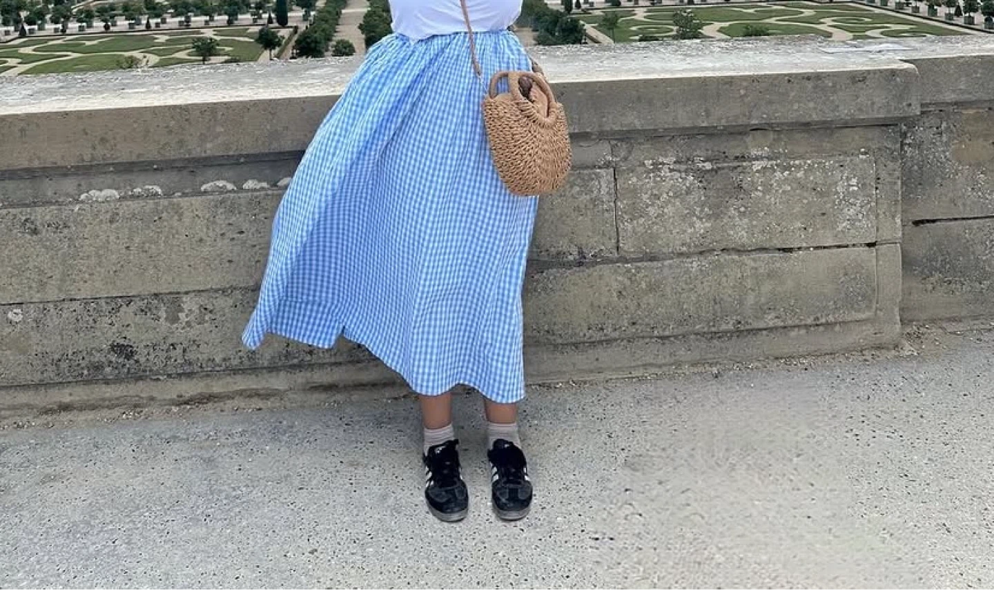 Blue Gingham Maxi Skirt - photo 4