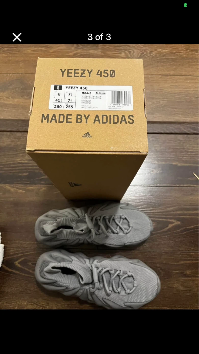 Adidas Yeezy 450 Grey Shoes - photo 3