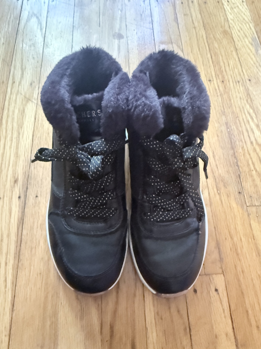 Skechers Black Faux Fur Lined Winter Boots - Size 2
