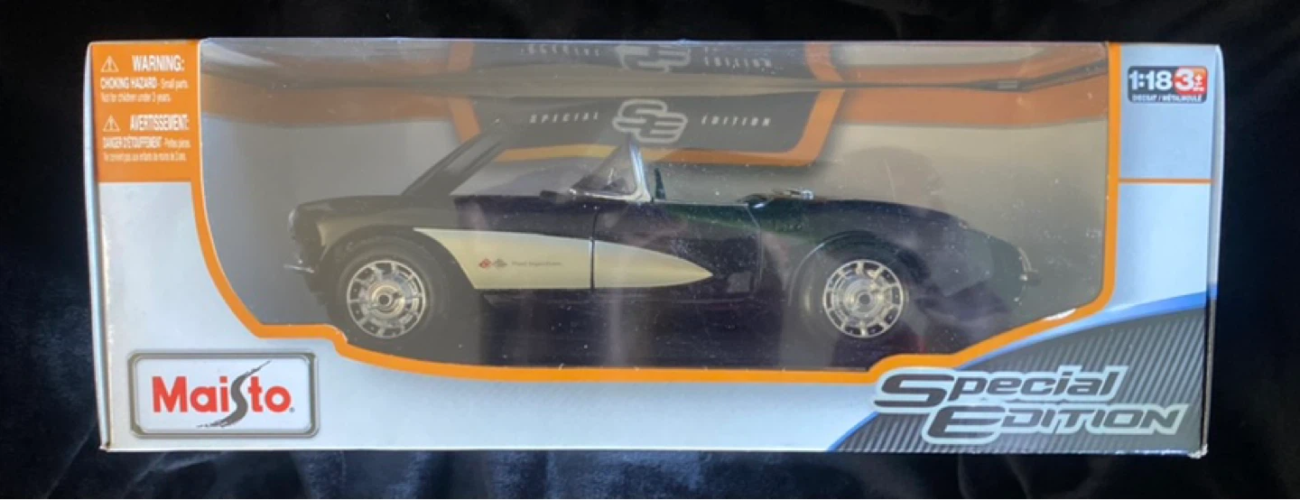 Maisto 1:18 Special Edition 1957 Chevrolet Corvette - Black - photo 3