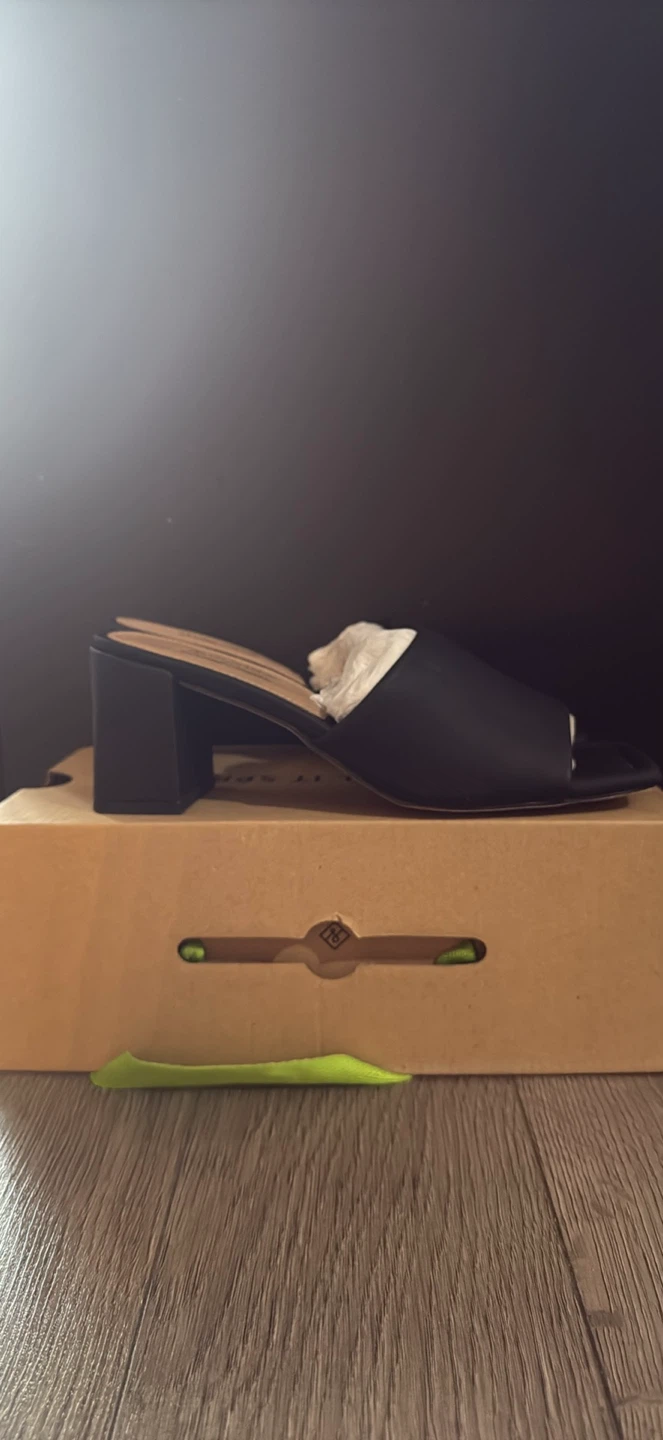 Call It Spring Black Block Heel Sandals - Size 6.5 - photo 2
