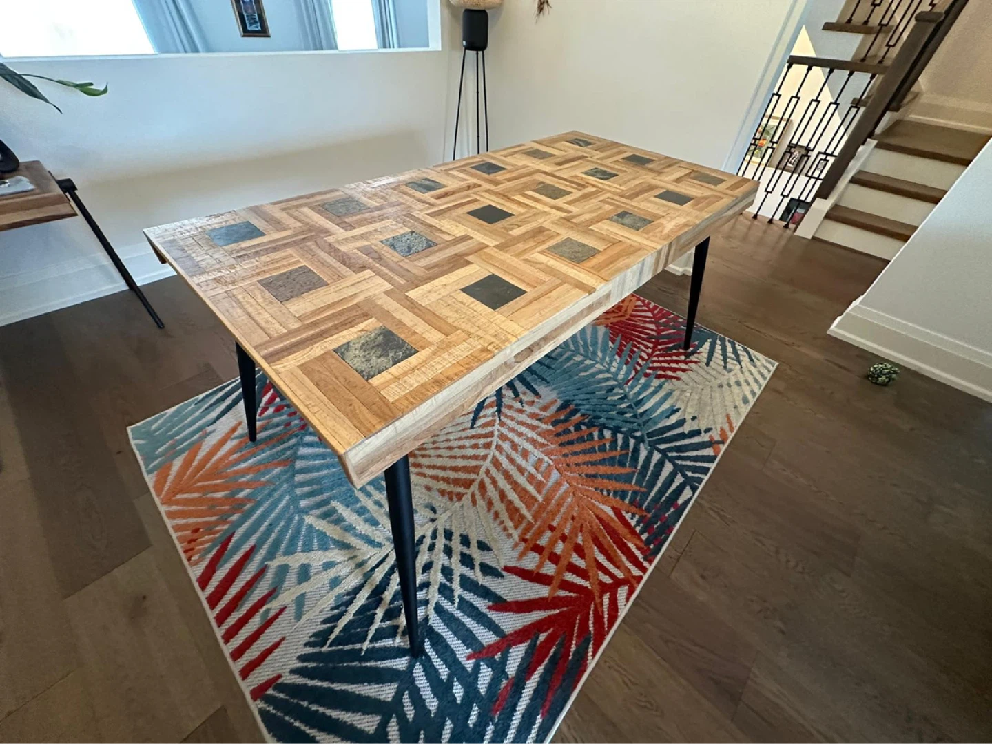 Structube Wood and Stone Top Dining Table - photo 2