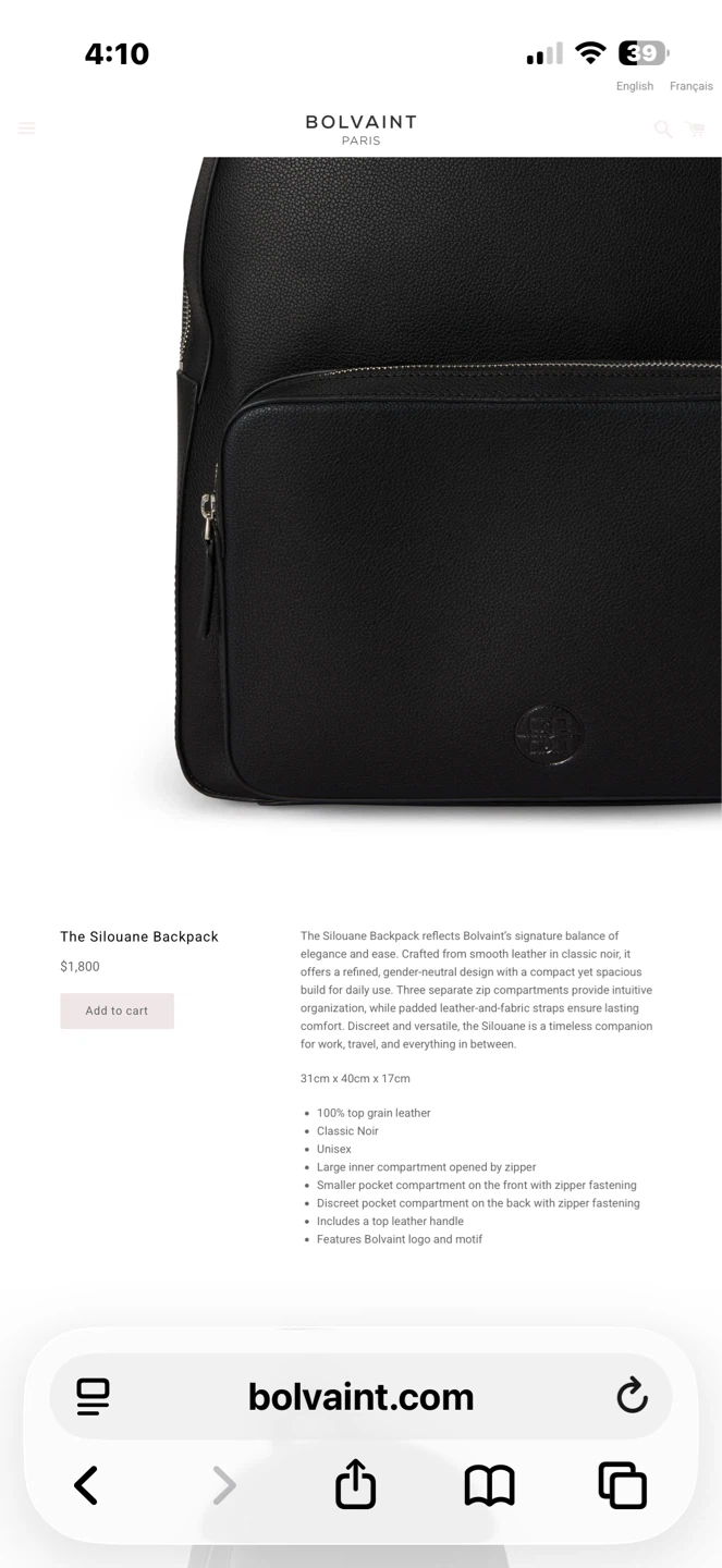 Bolvaint The Silouane Backpack - Black - photo 2
