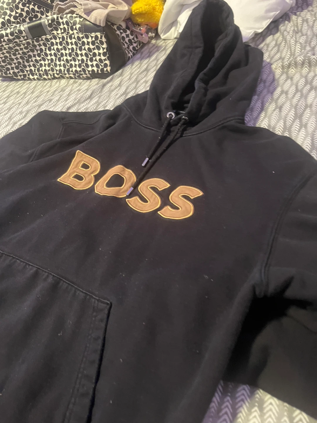 BOSS Black Hoodie with Embroidered Logo - photo 3