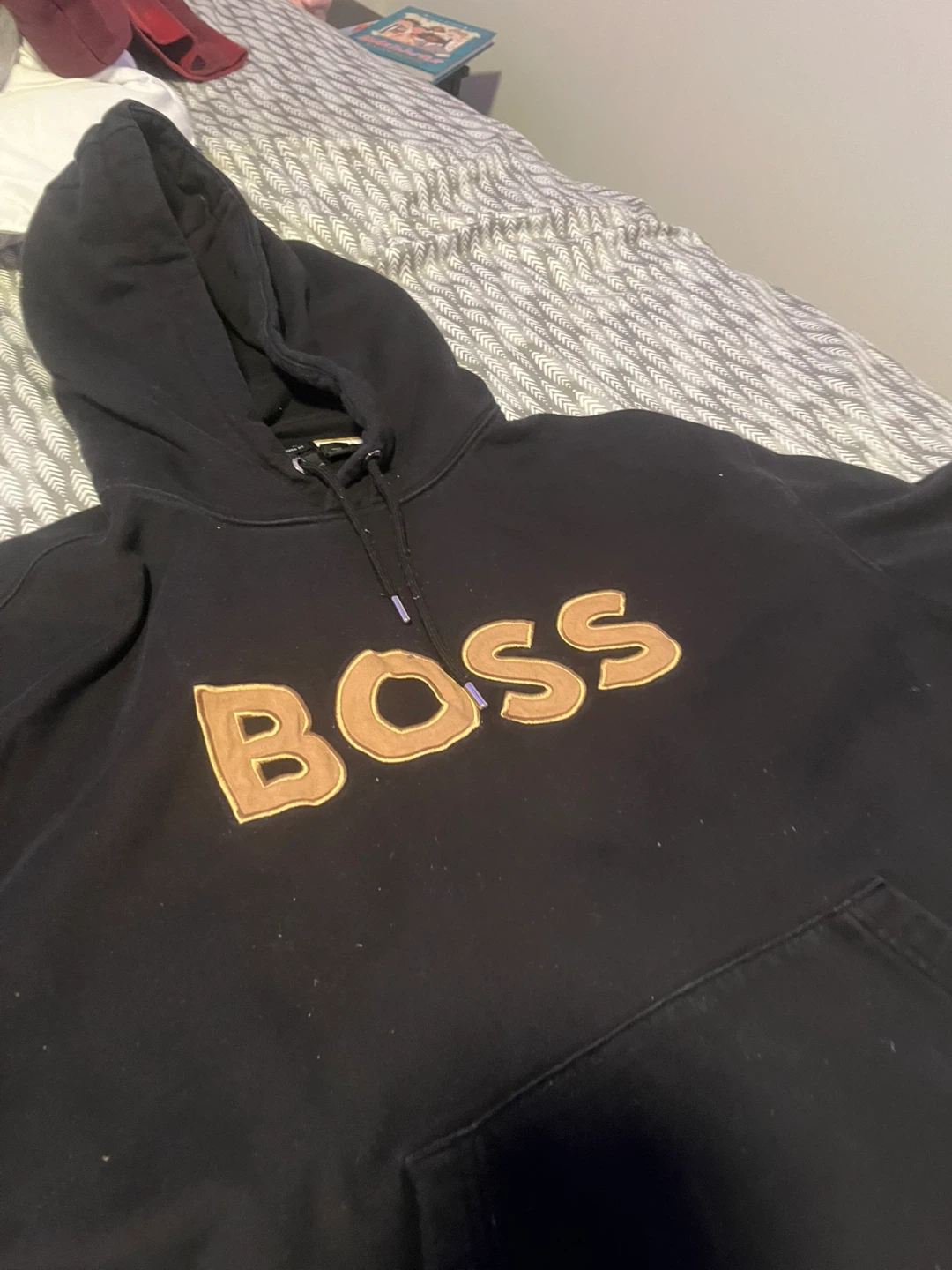 BOSS Black Hoodie with Embroidered Logo - photo 4