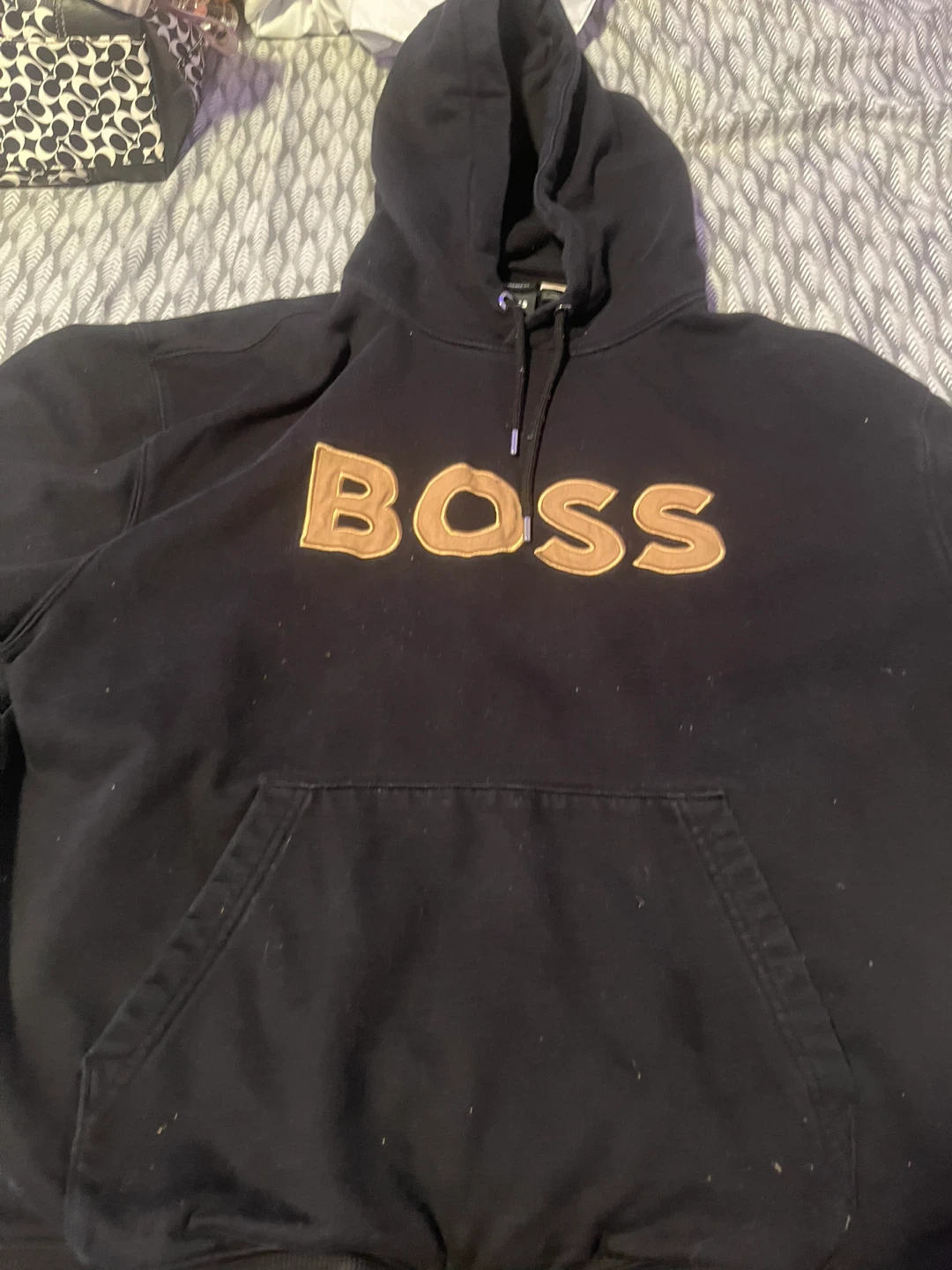 BOSS Black Hoodie with Embroidered Logo - photo 2