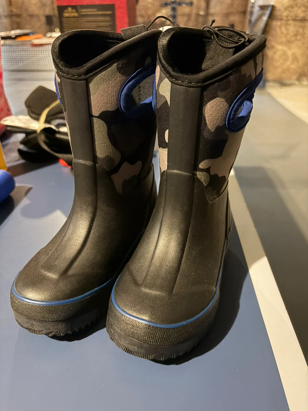 George Kids Camo Winter Lined Boots Size 7