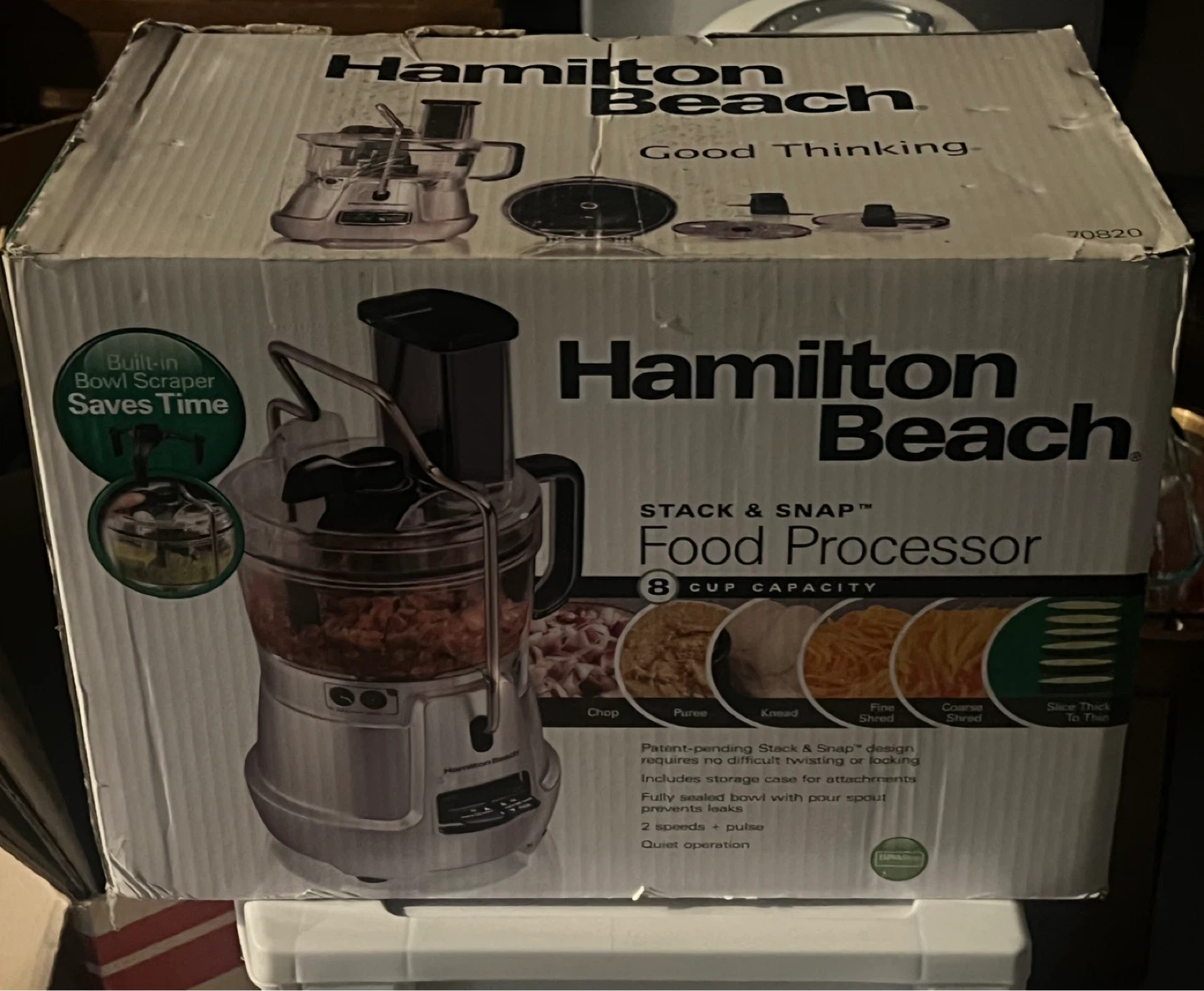 Hamilton Beach Stack & Snap 8-Cup Food Processor