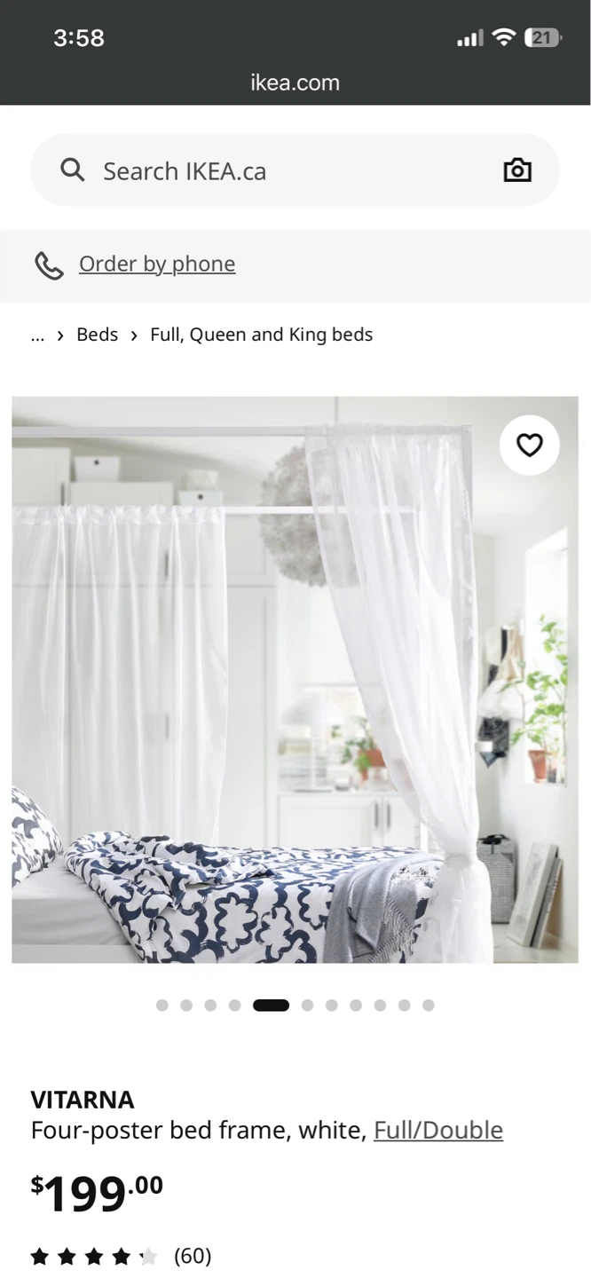 IKEA canopy bed frame - photo 4