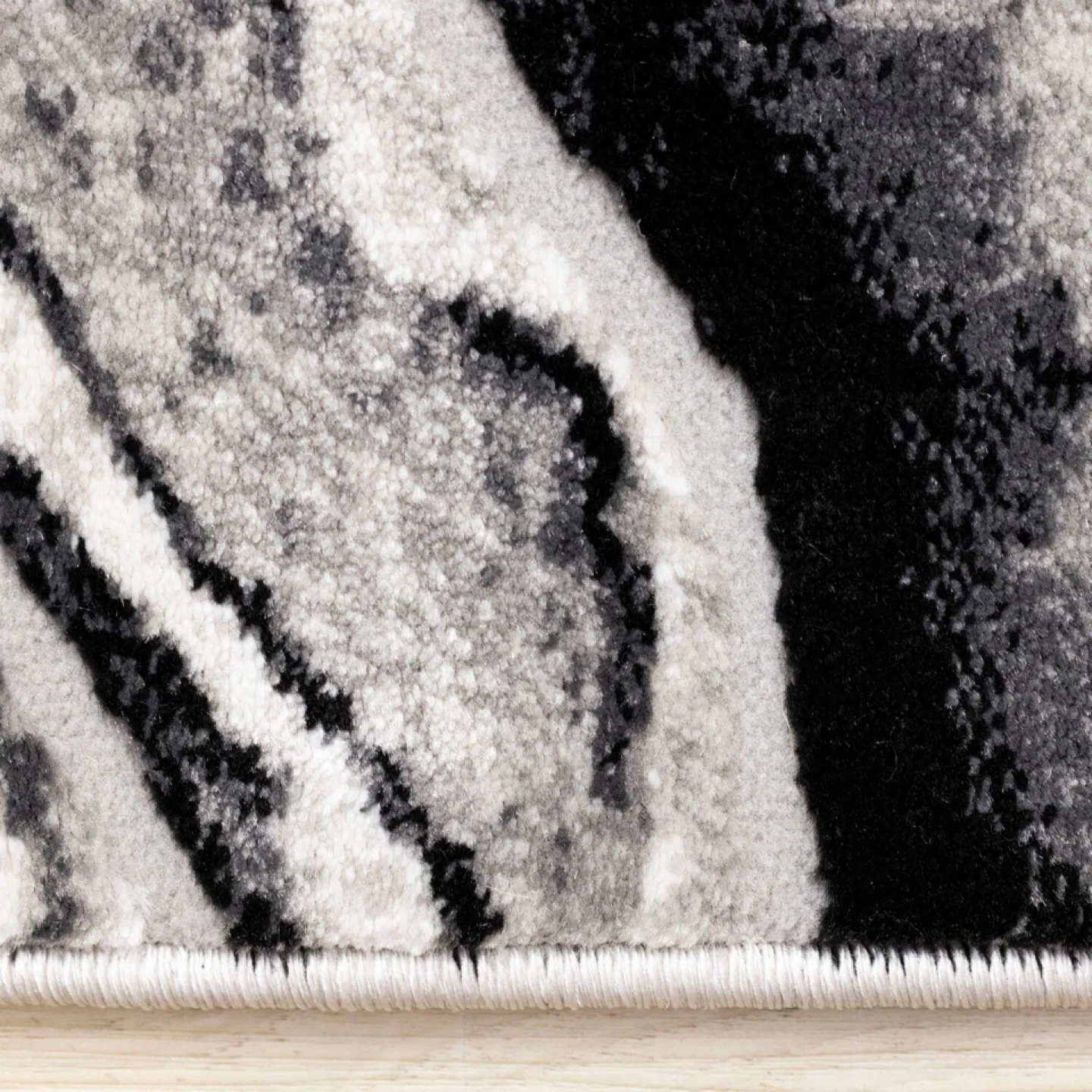 Plasma Black Grey Area Rug - 5'3" x 7'7" - photo 5