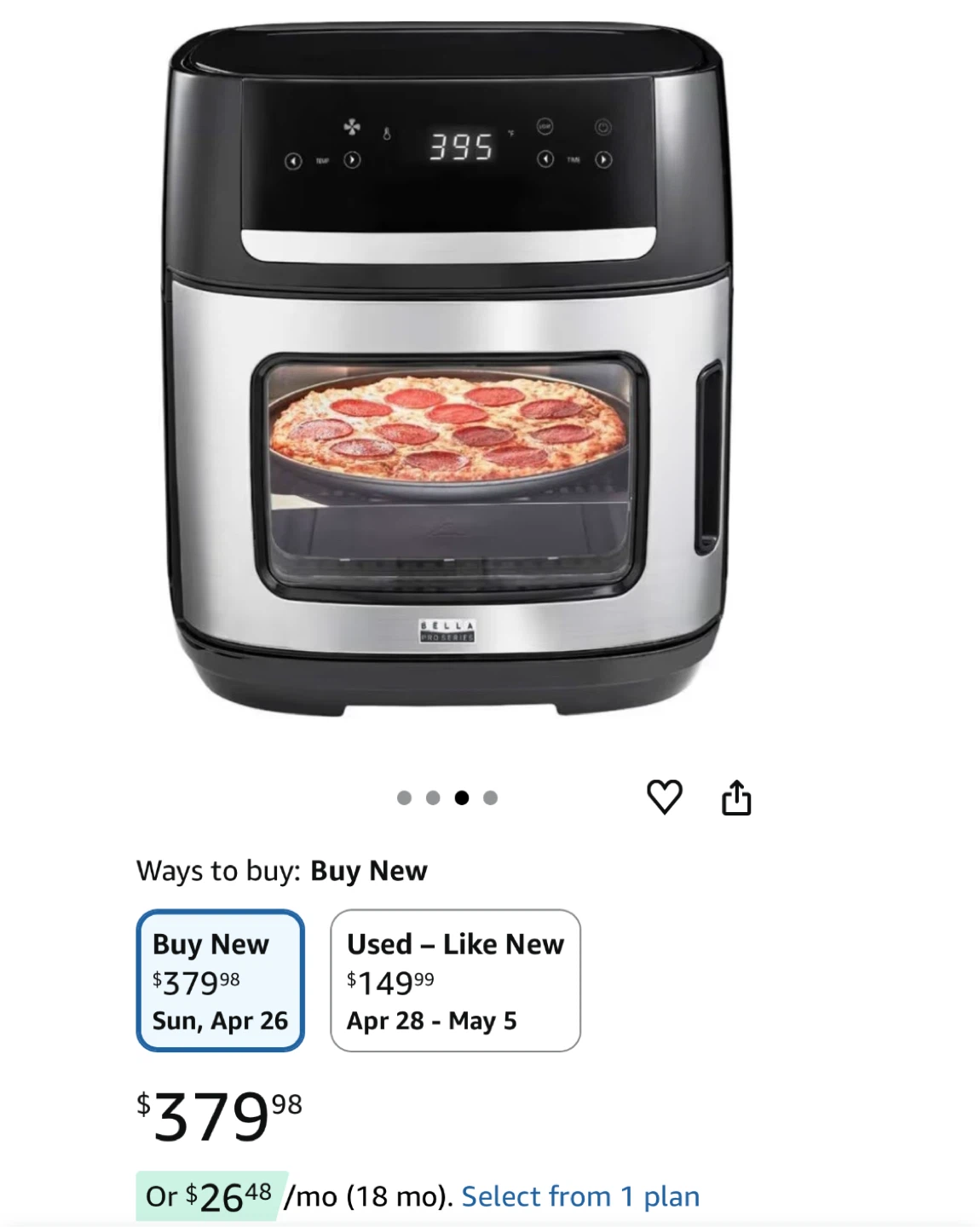 BELLA Pro Series Touchscreen Air Fryer Oven - photo 4