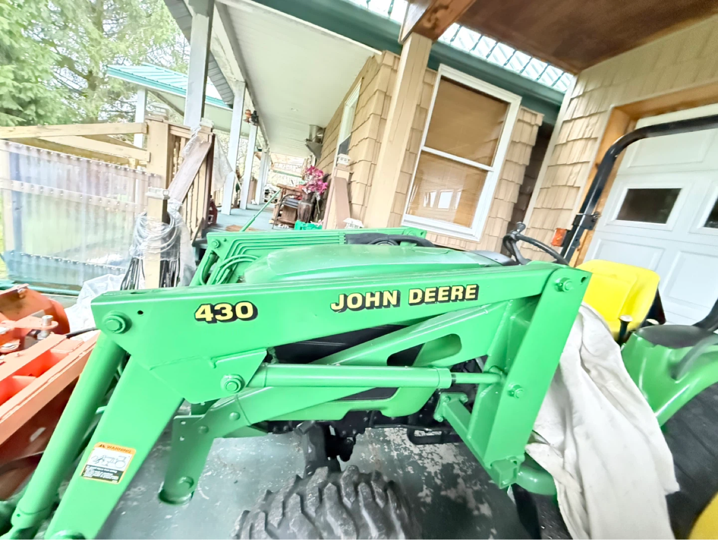John Deere 430 Tractor with Front Loader and Snow Plow - photo 2