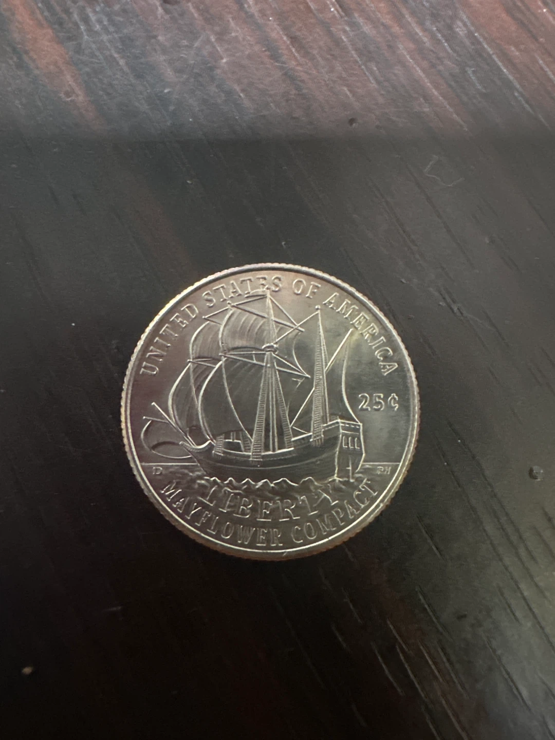 United States 25¢ Mayflower Compact Quarter Coin