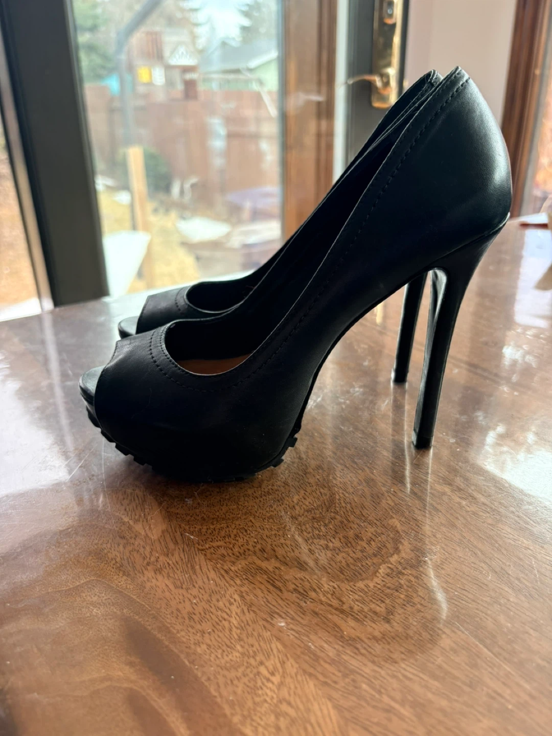 Aldo black leather heels - photo 4
