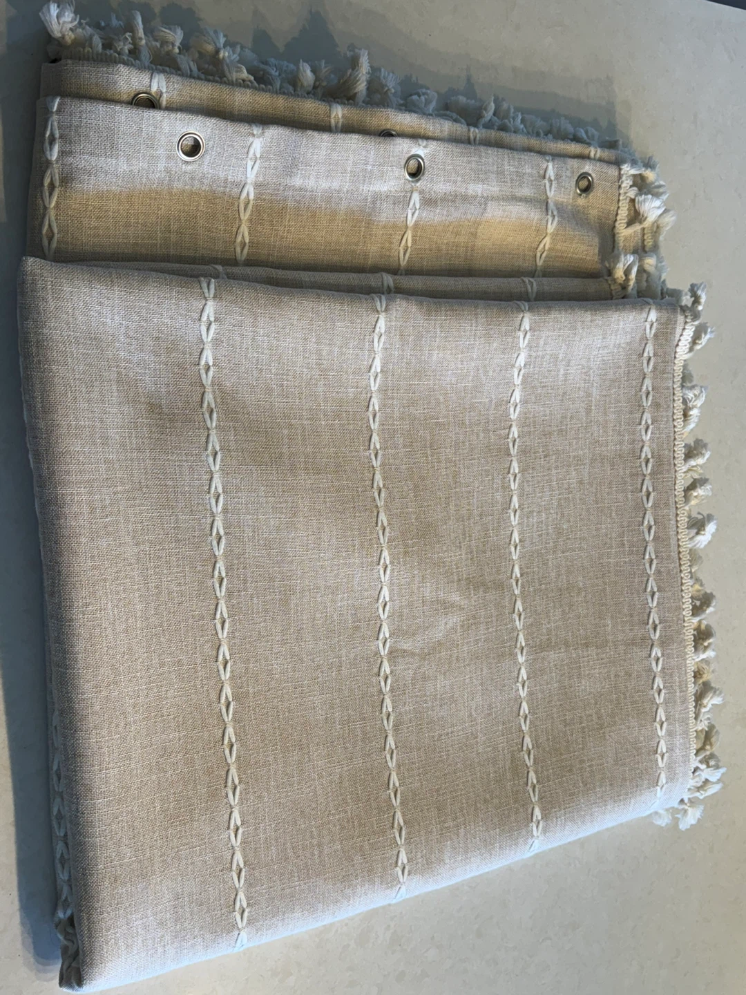 Boho Curtains with Tassels Linen Fabric 2 panels - photo 2