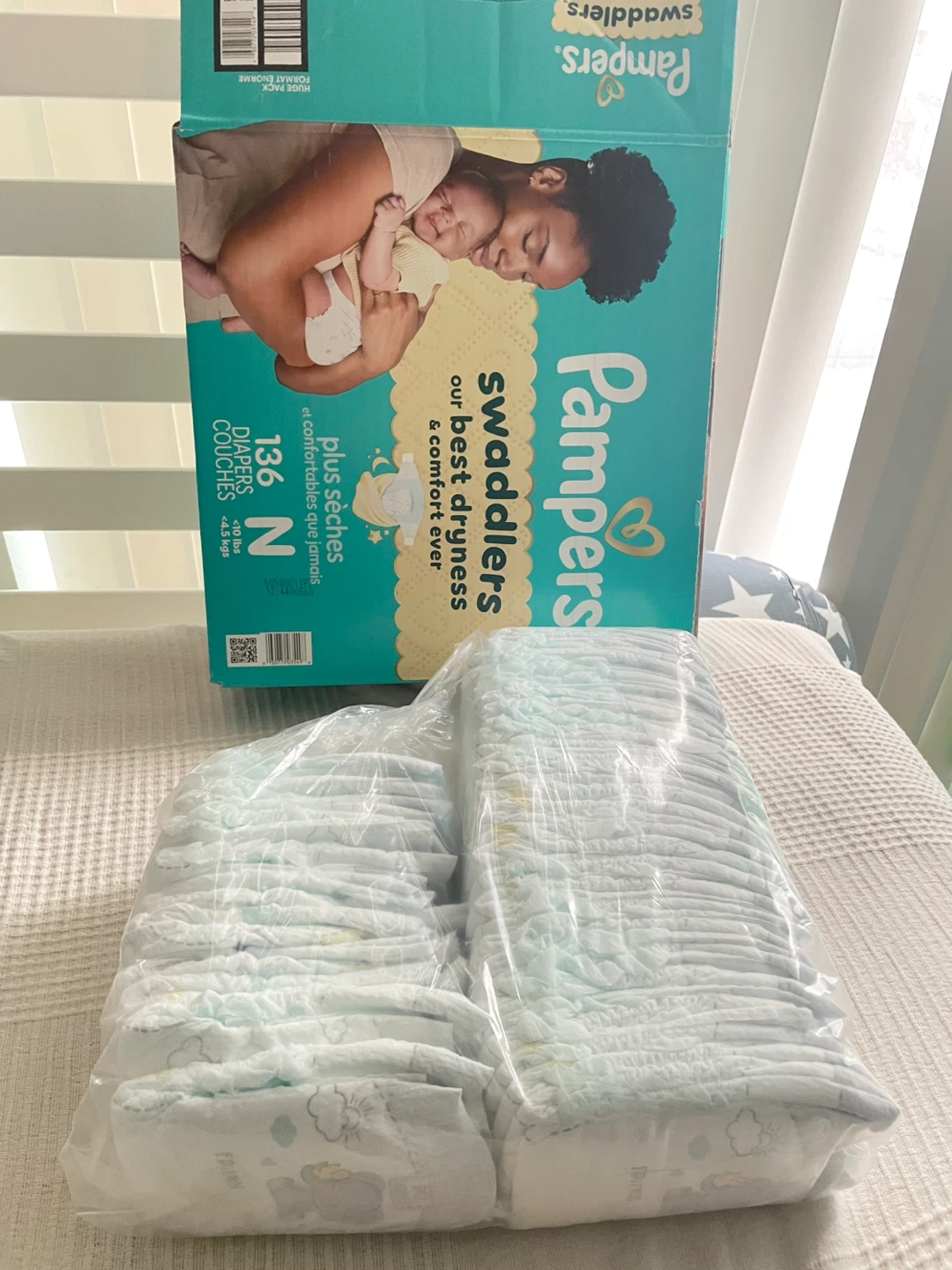 Pampers Swaddlers Diapers - Size N - Approx. 50 count