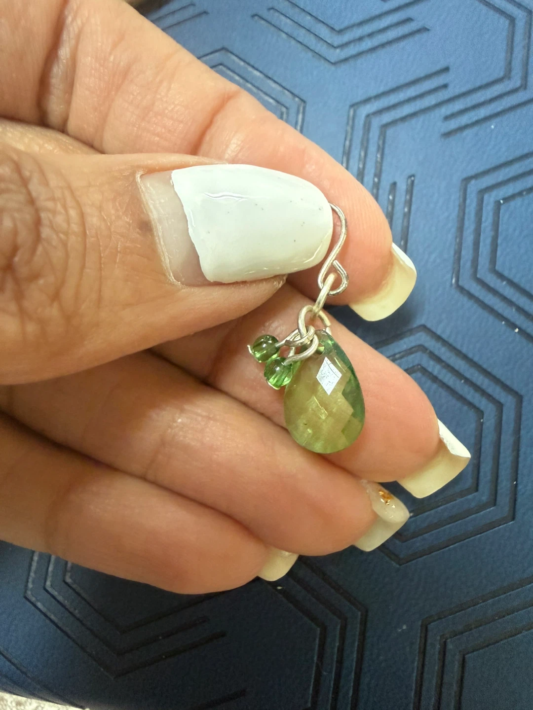 Green Beaded Necklace and Earring Set - photo 3