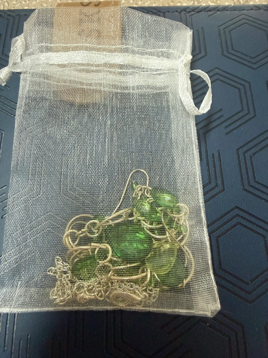 Green Beaded Necklace and Earring Set - photo 5