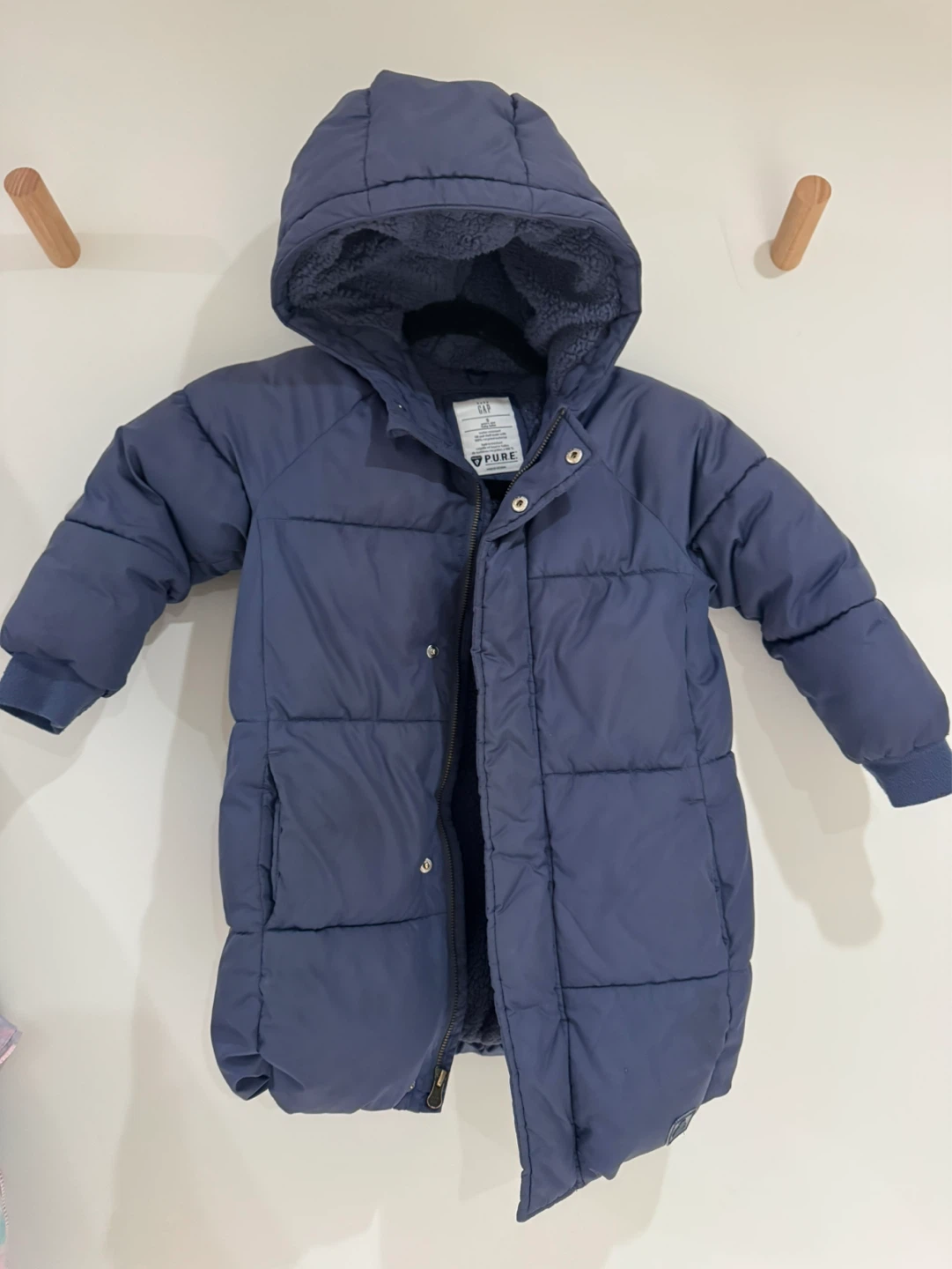 Gap Baby Puffer Winter Coat - Navy Blue - Size 5
