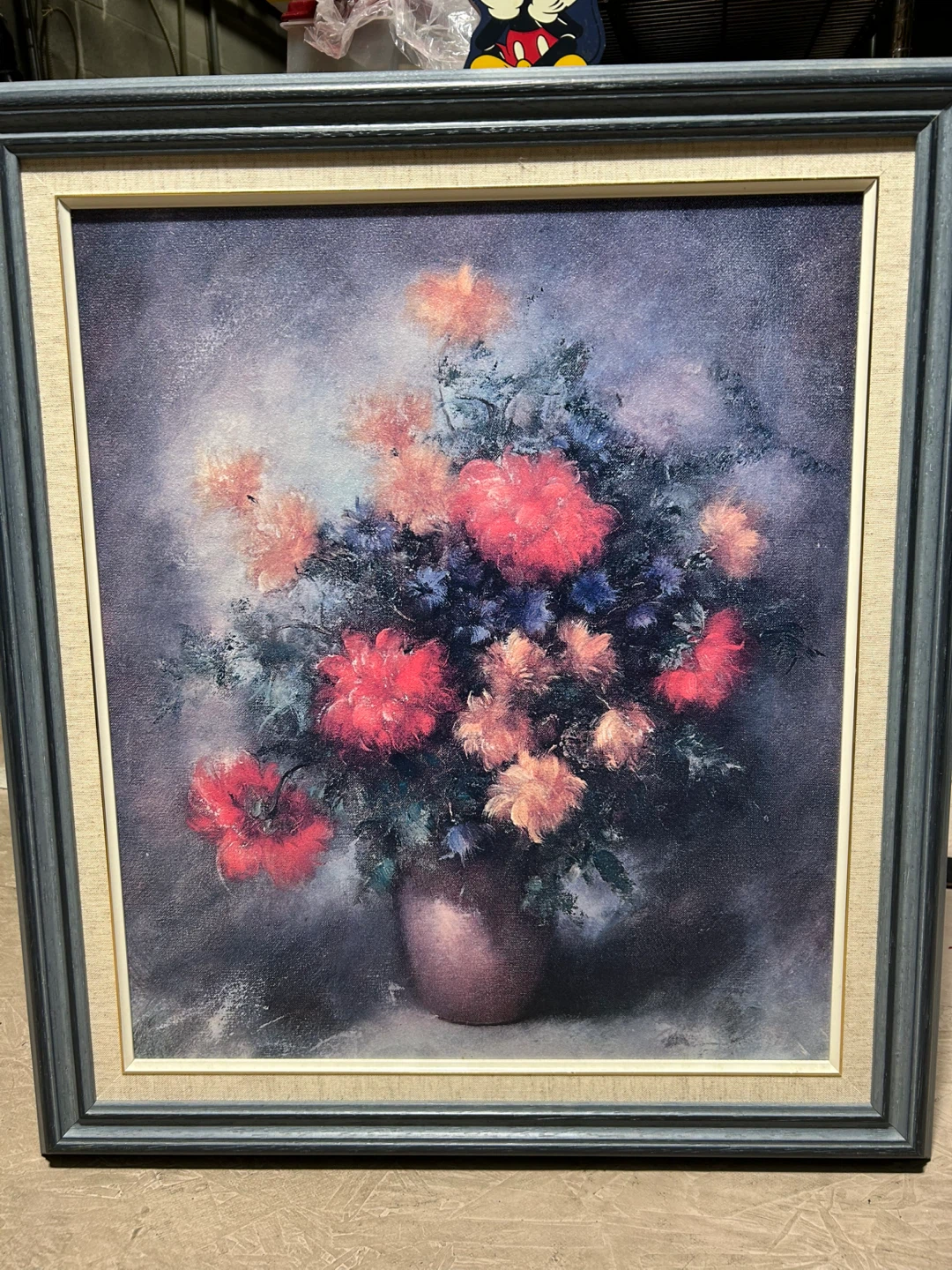 Framed Floral Still Life Painting