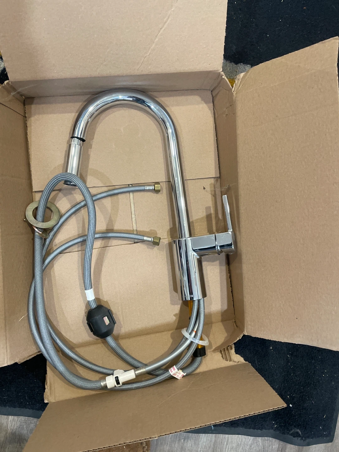 Moen  Chrome Kitchen Faucet with High Arc Spout