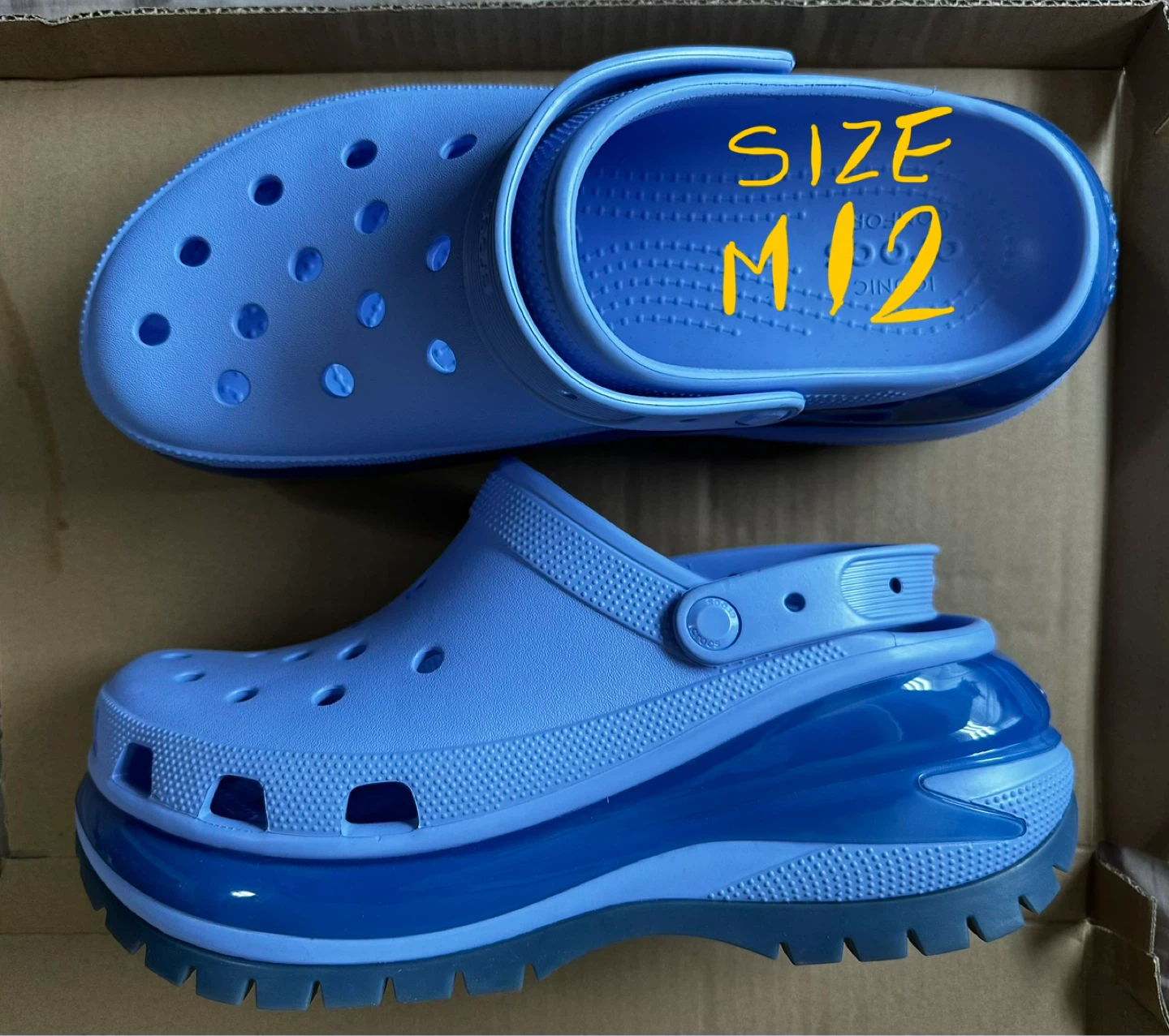 Crocs Classic Mega Crush Clog 'moon Jelly' In Blue - Size M12