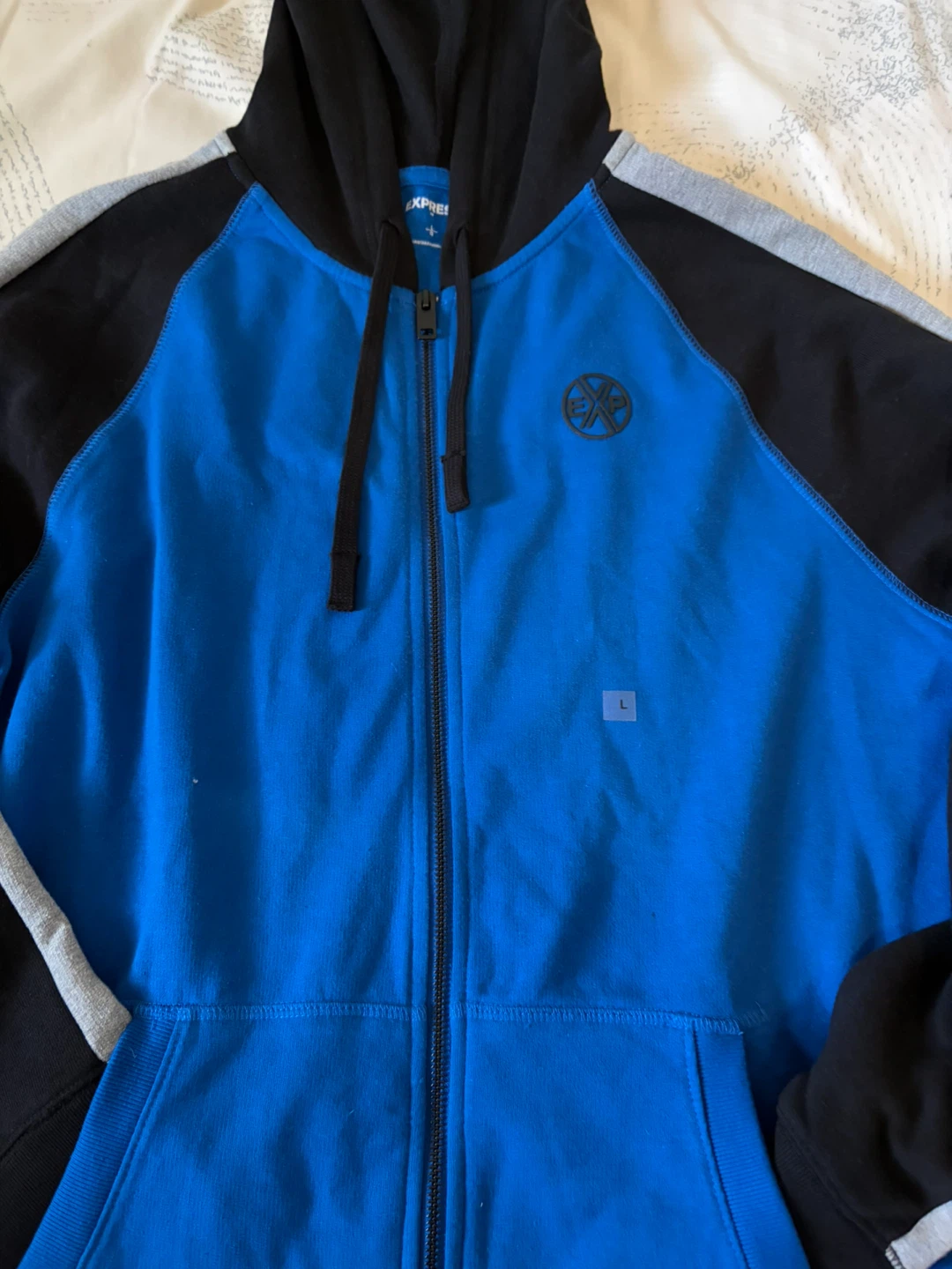 EXPRESS Men's Blue Zip-Up Hoodie