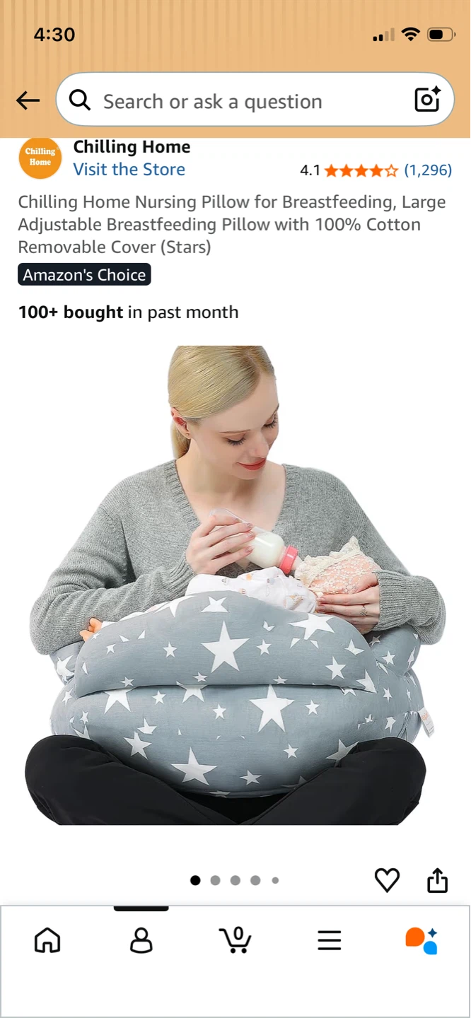 Large Adjustable Nursing Pillow - Like New - photo 3